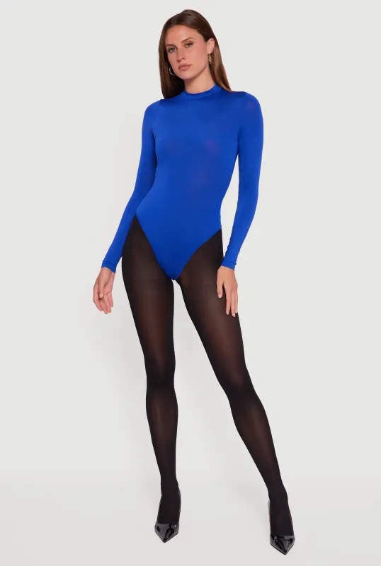 Long Sleeve Mock Neck Bodysuit sold by Rainbow
