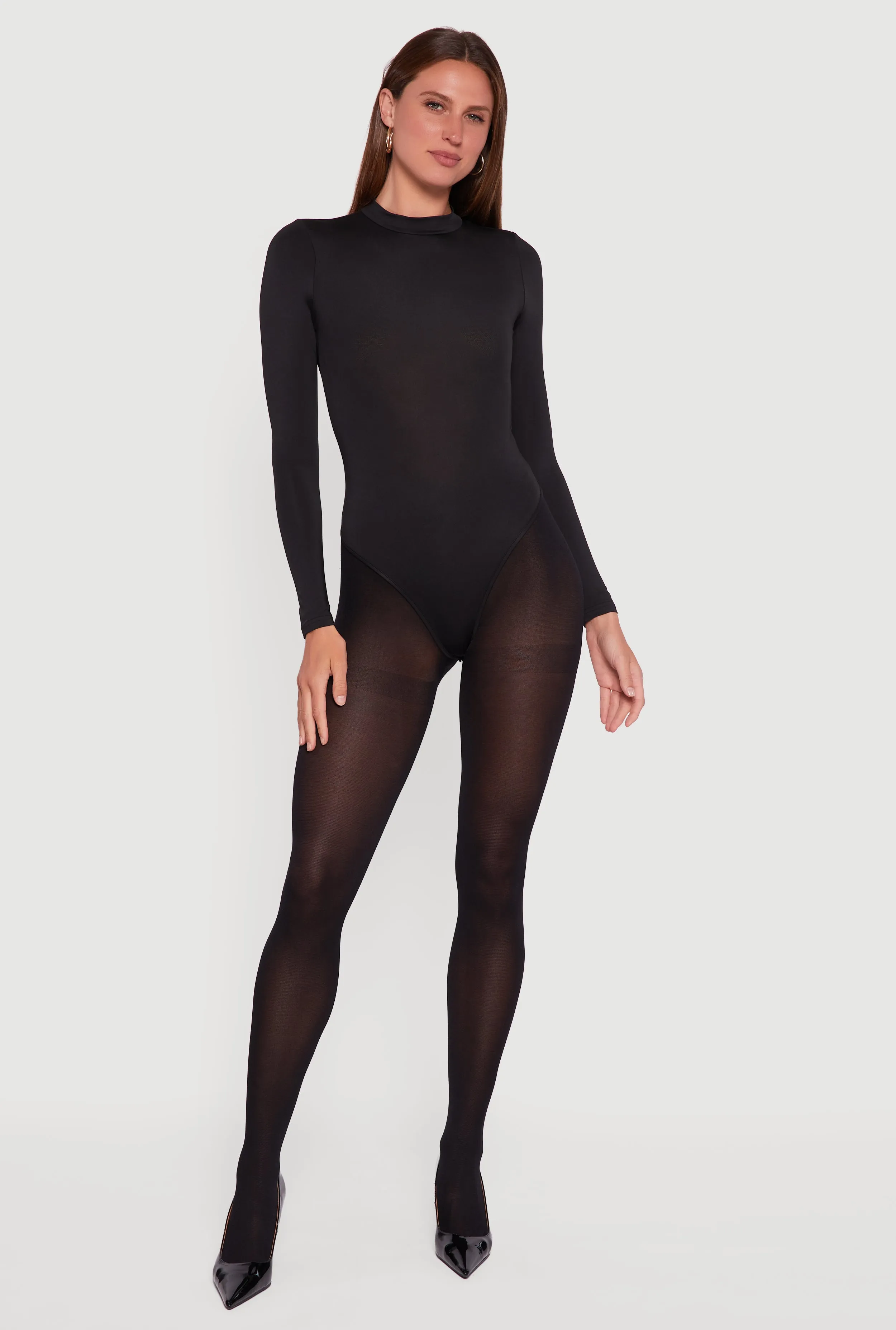 Long Sleeve Mock Neck Bodysuit sold by Rainbow product image thumbnail 2