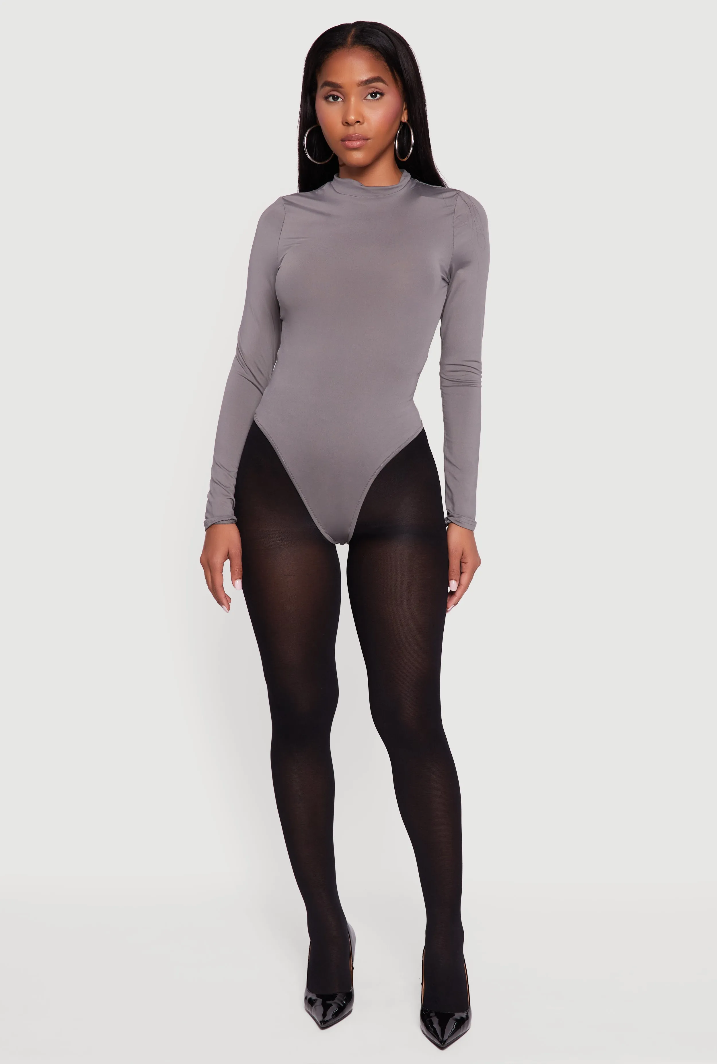 Long Sleeve Mock Neck Bodysuit sold by Rainbow product image thumbnail 5