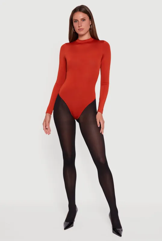 Long Sleeve Mock Neck Bodysuit sold by Rainbow