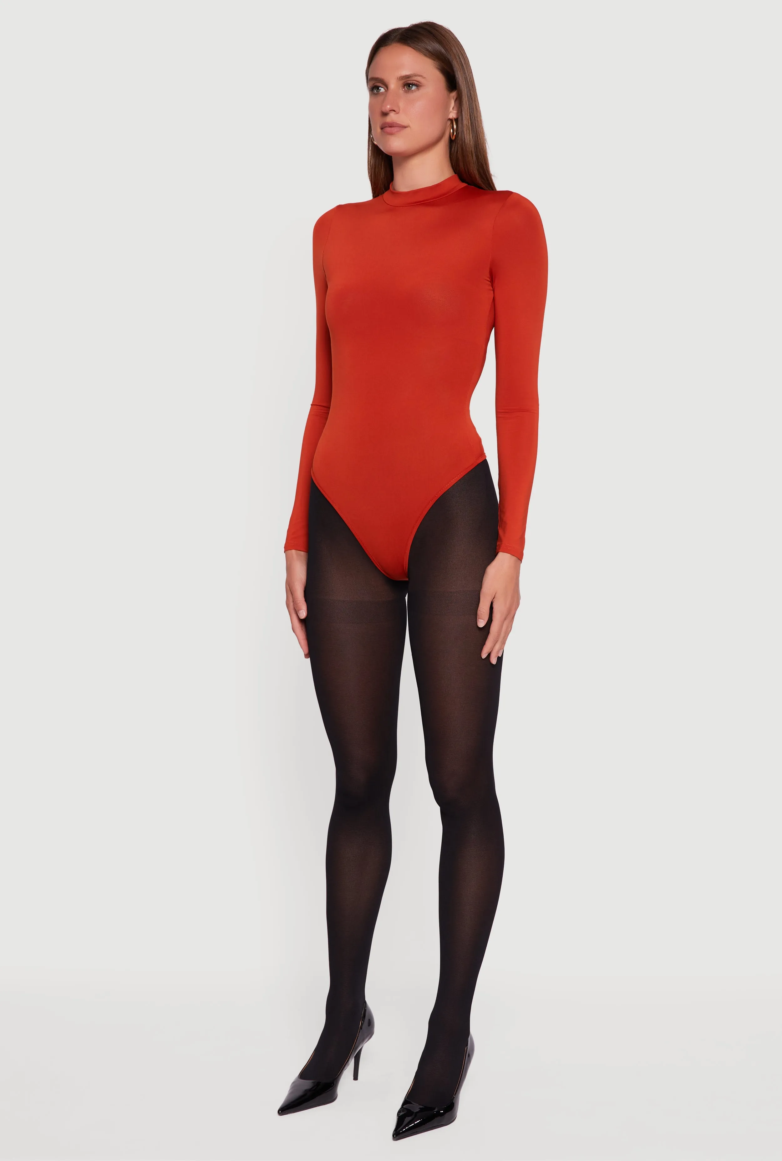 Long Sleeve Mock Neck Bodysuit sold by Rainbow product image thumbnail 5