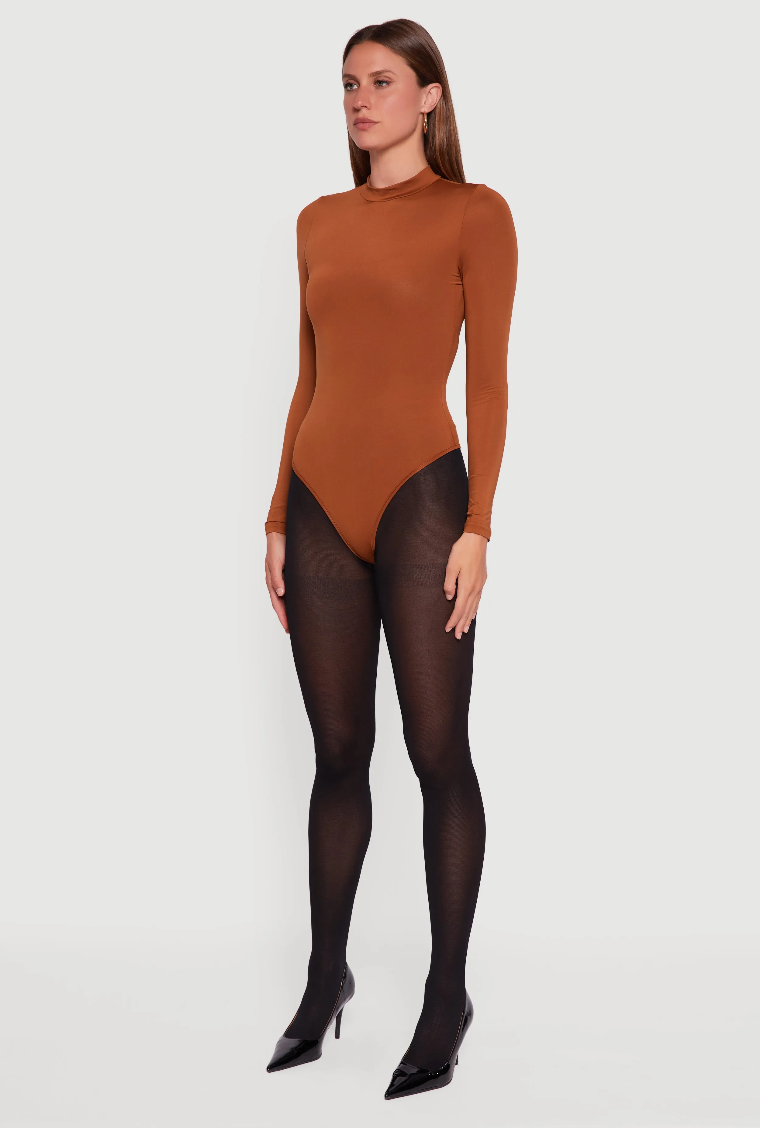 Long Sleeve Mock Neck Bodysuit sold by Rainbow product image thumbnail 5