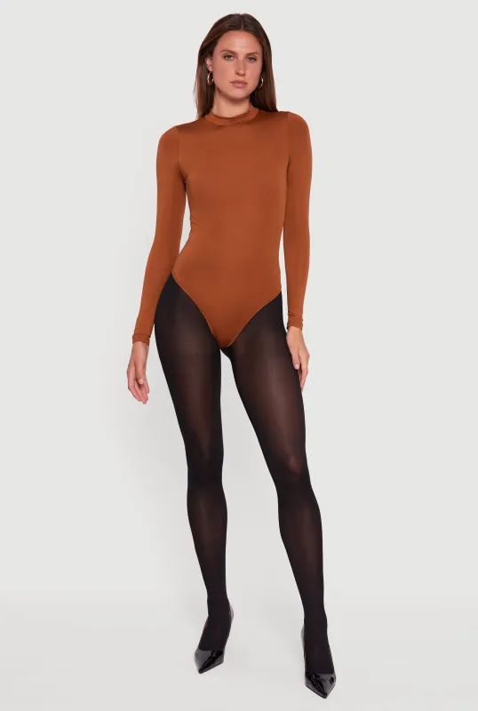 Long Sleeve Mock Neck Bodysuit sold by Rainbow