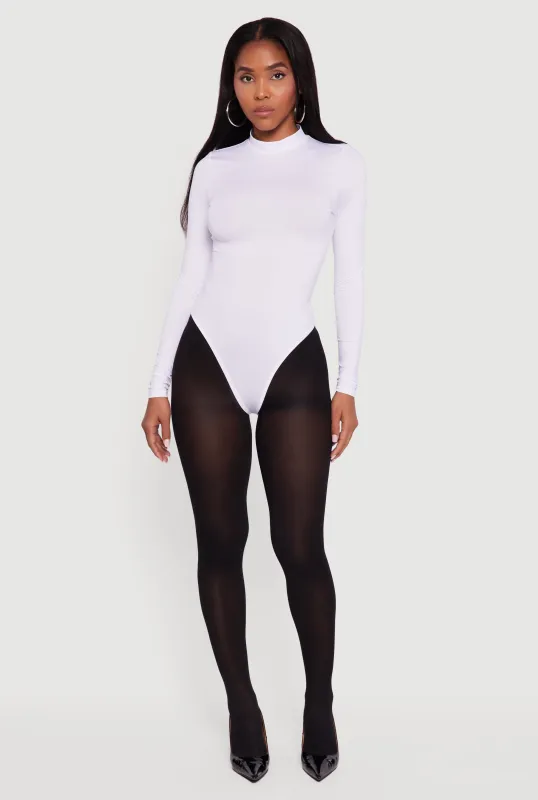 Long Sleeve Mock Neck Bodysuit sold by Rainbow
