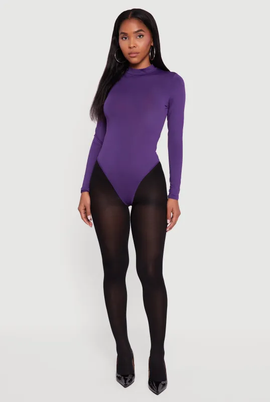Long Sleeve Mock Neck Bodysuit sold by Rainbow