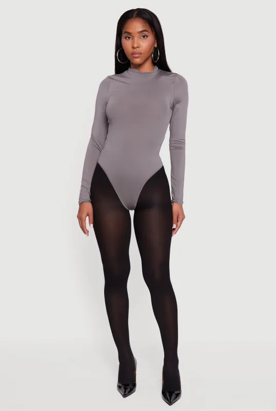 Long Sleeve Mock Neck Bodysuit sold by Rainbow