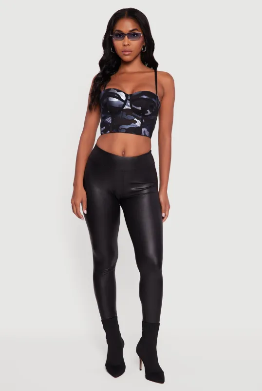 Foil Screen Camo Convertible Bustier Top sold by Rainbow