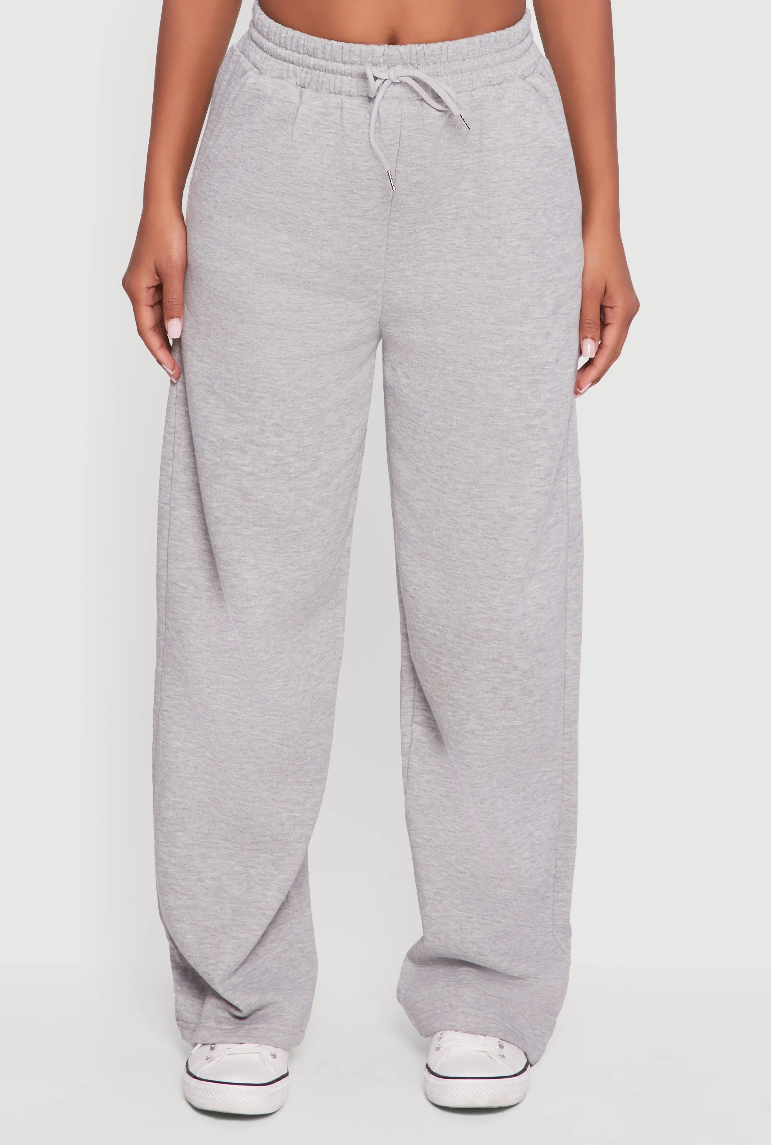 Fleece Lined High Waisted Wide Leg Sweatpants sold by Rainbow product image thumbnail 5