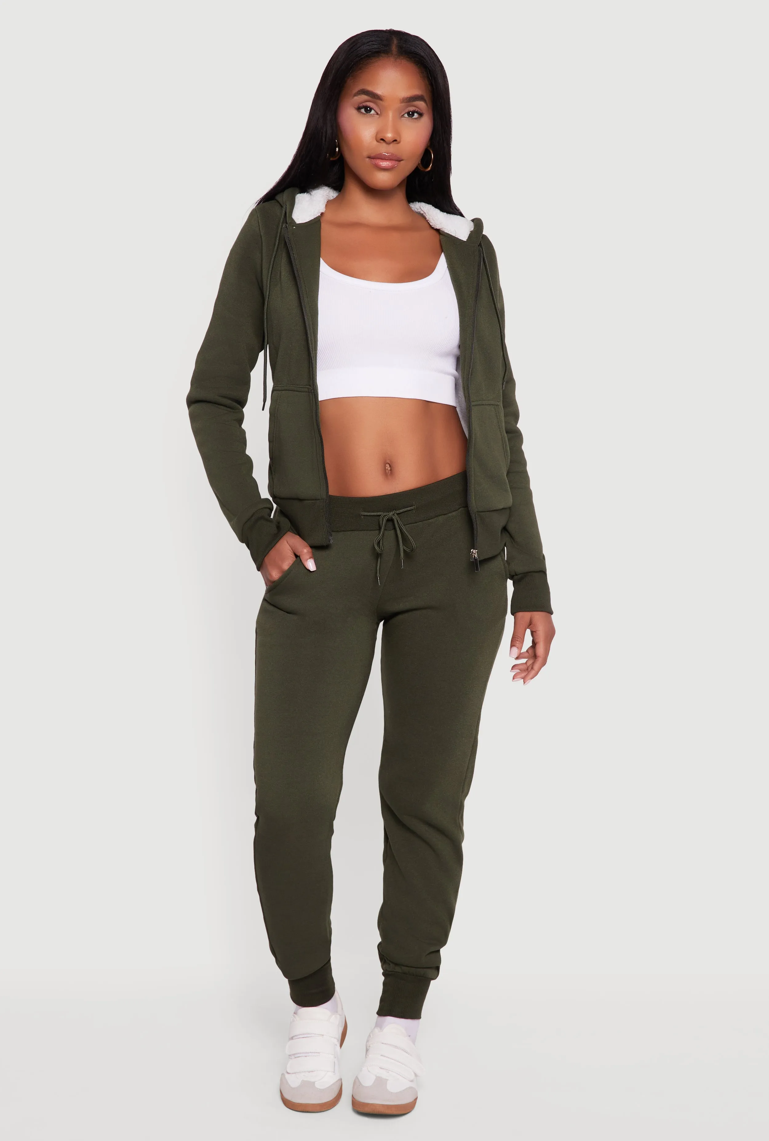 Cozy Fleece Lined Drawstring Waist Joggers sold by Rainbow