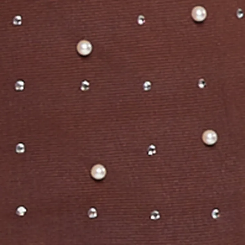 Plus Size Sheer Mesh Top with Faux Pearls and Rhinestones sold by Rainbow product image thumbnail 4