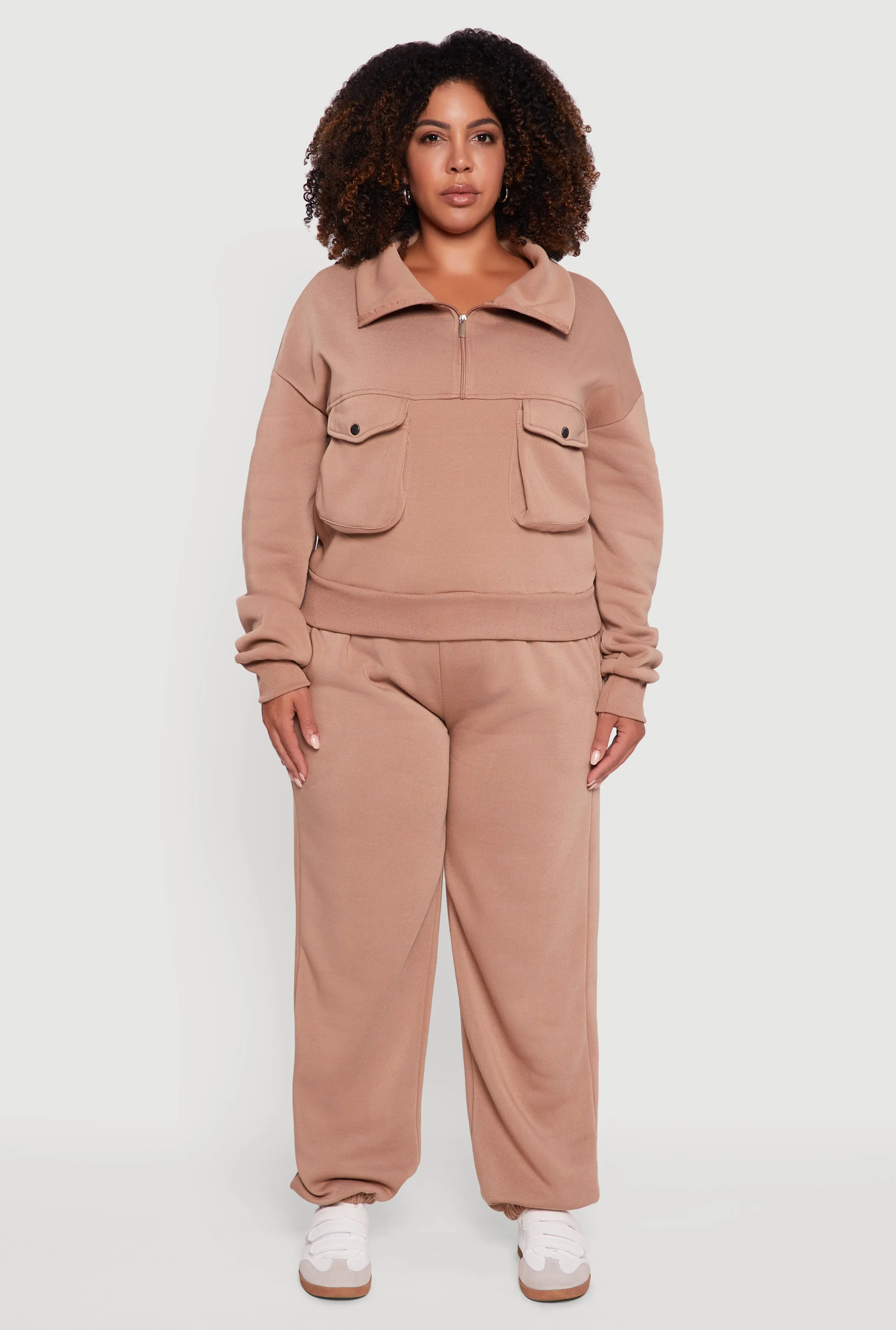 Plus Size Fleece Lined High Waist Sweatpants sold by Rainbow product image thumbnail 2