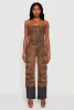 Denim Button Front Utility Jumpsuit sold by Rainbow
