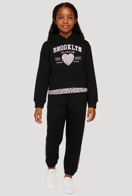 Girls Brooklyn 1992 Graphic Sweatshirt and Sweatpants sold by Rainbow