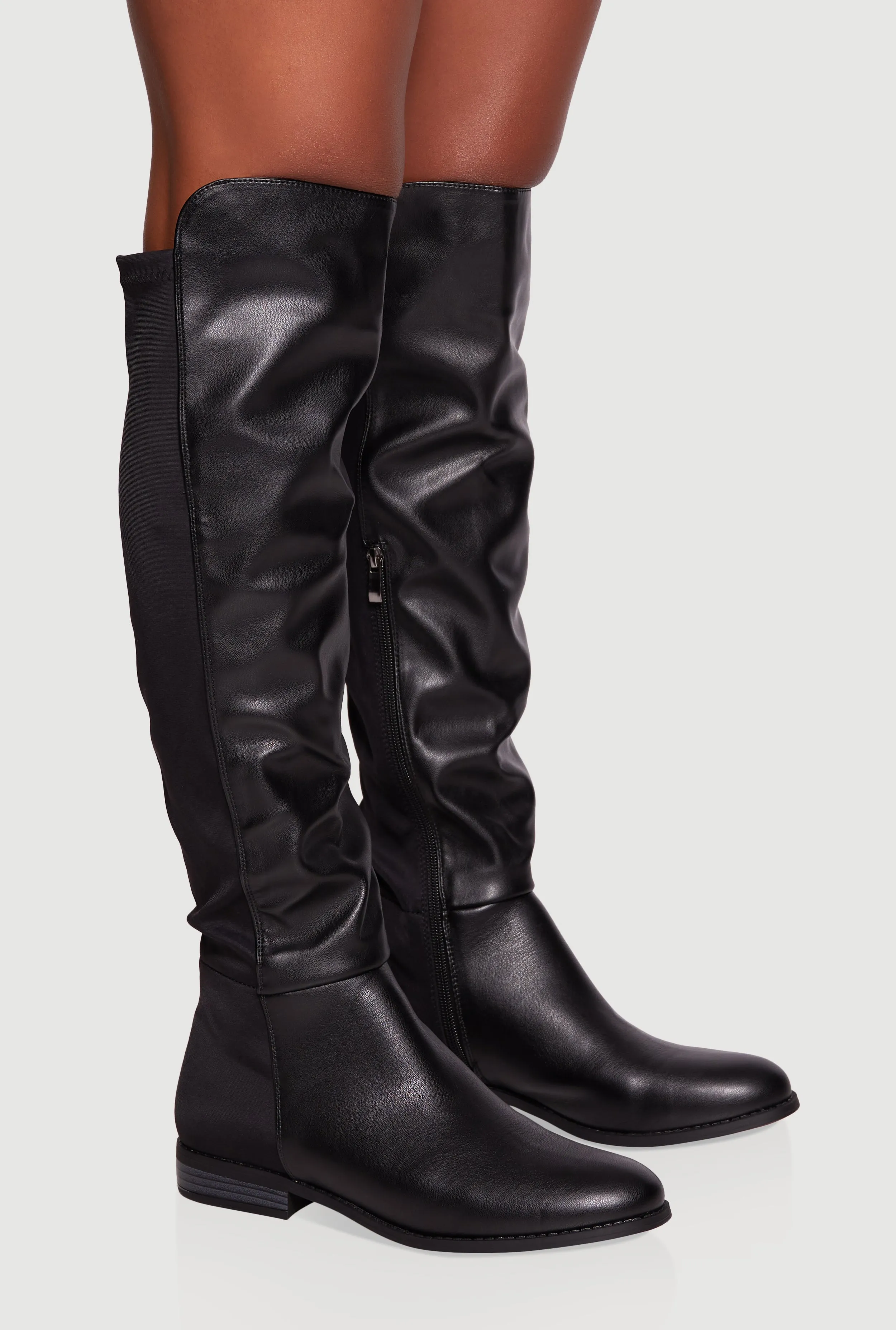 Elastic Back Almond Toe Knee High Boots sold by Rainbow product image thumbnail 2
