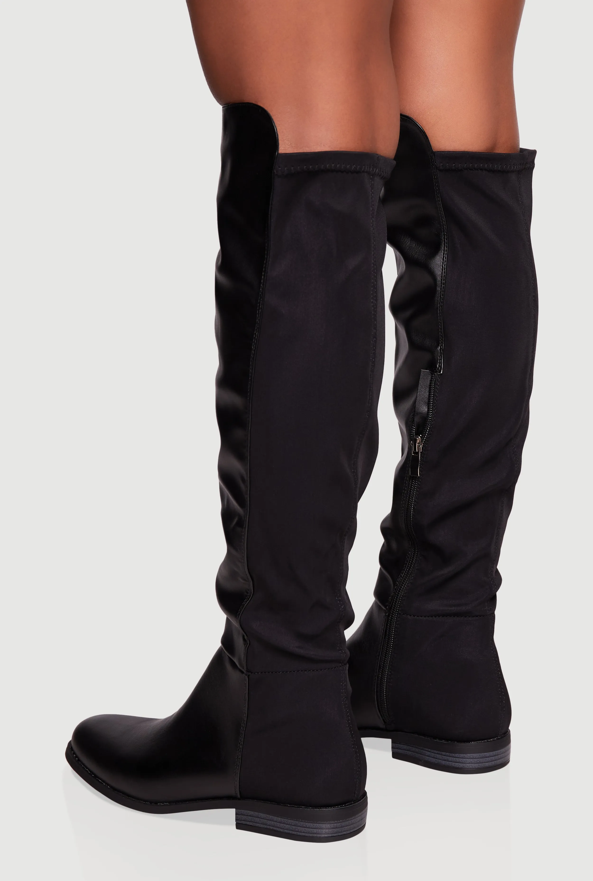 Elastic Back Almond Toe Knee High Boots sold by Rainbow product image thumbnail 3
