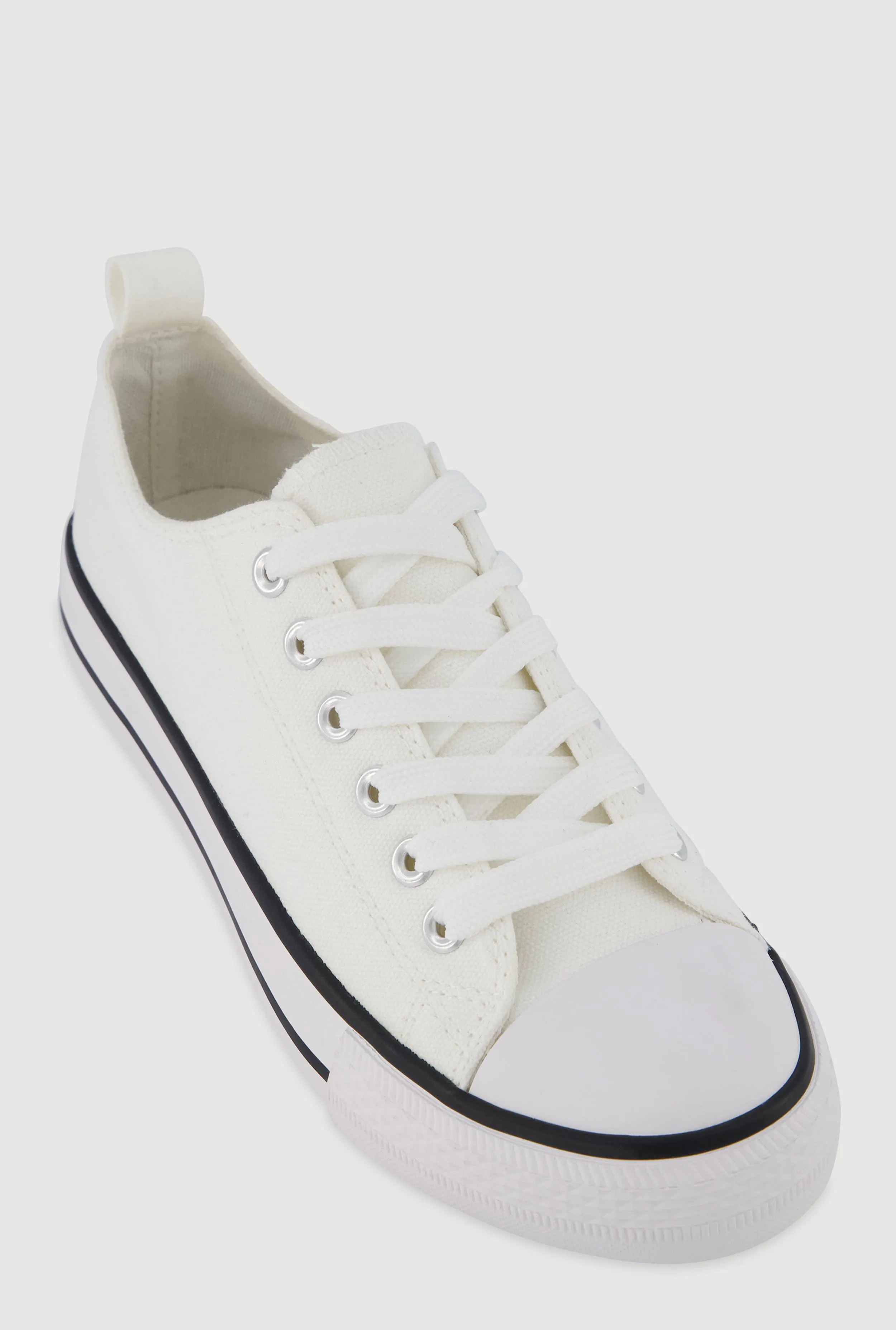 Lace Up Low Top Canvas Sneakers sold by Rainbow
