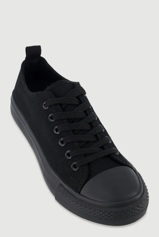 Lace Up Low Top Canvas Sneakers sold by Rainbow