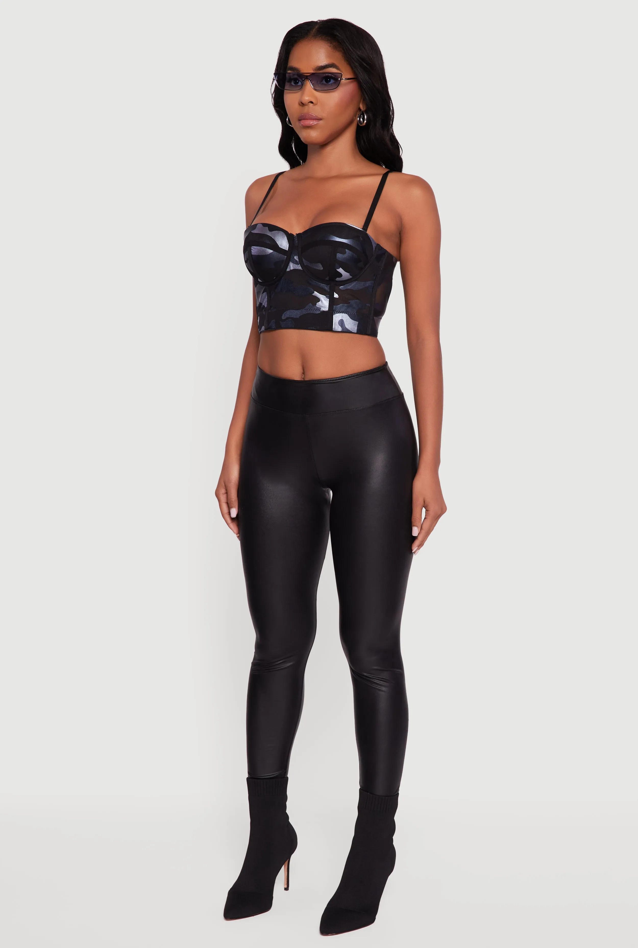 Faux Leather Mid Rise Leggings sold by Rainbow product image thumbnail 3