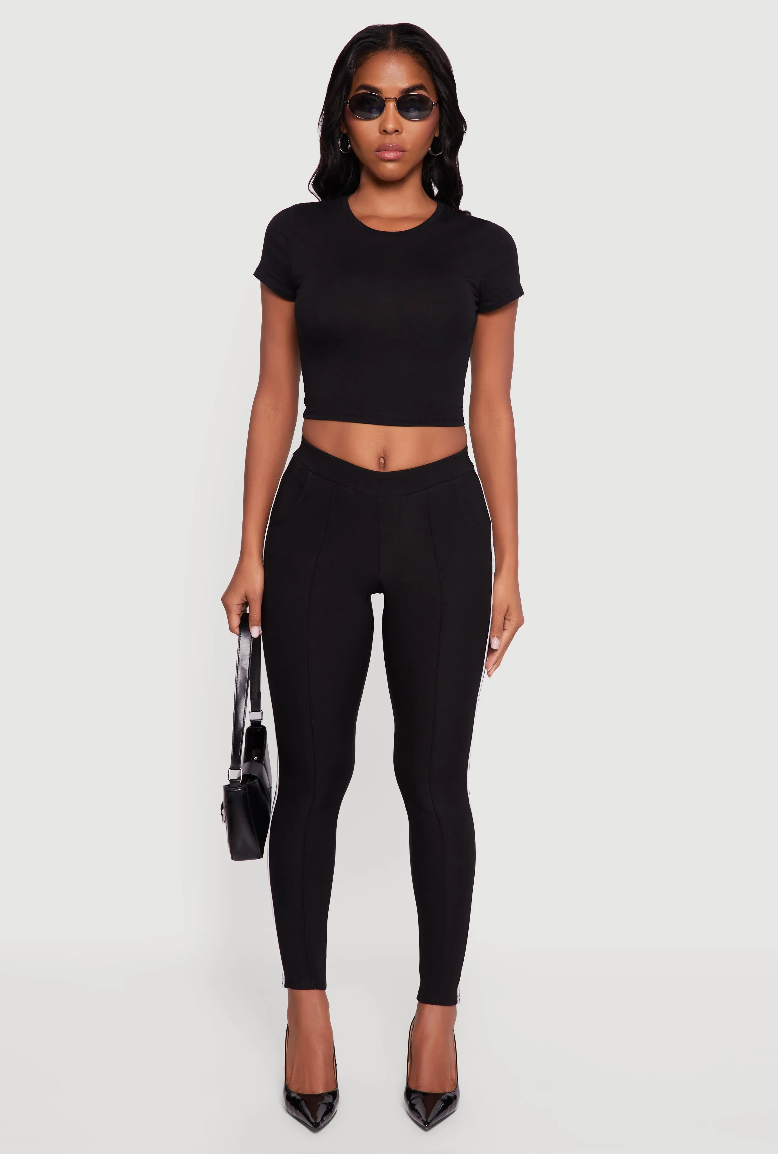 Mid Rise Skinny Leg Pants with Side Stripe sold by Rainbow product image thumbnail 2