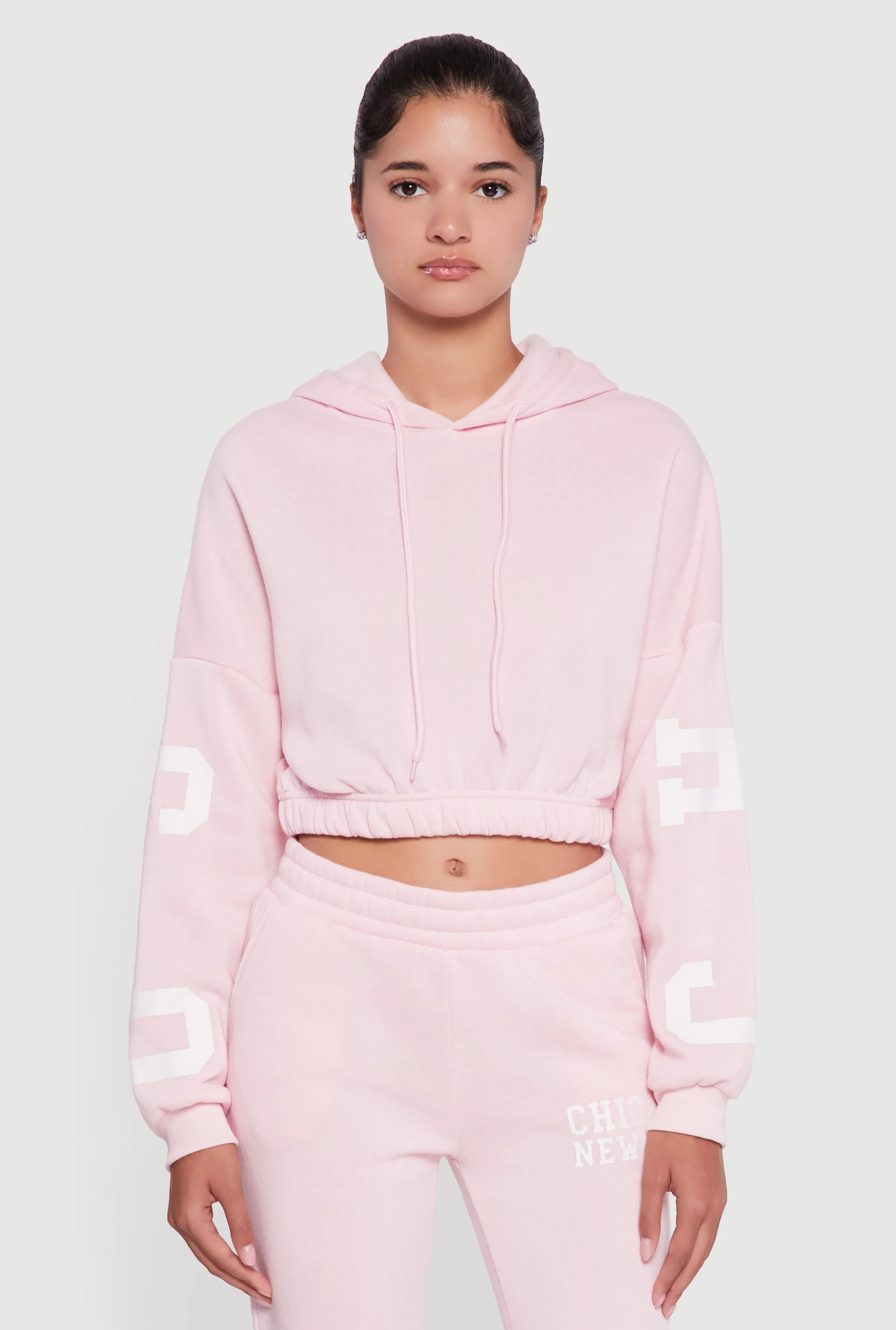 Chicago New York Cropped Pullover Hoodie sold by Rainbow product image thumbnail 3