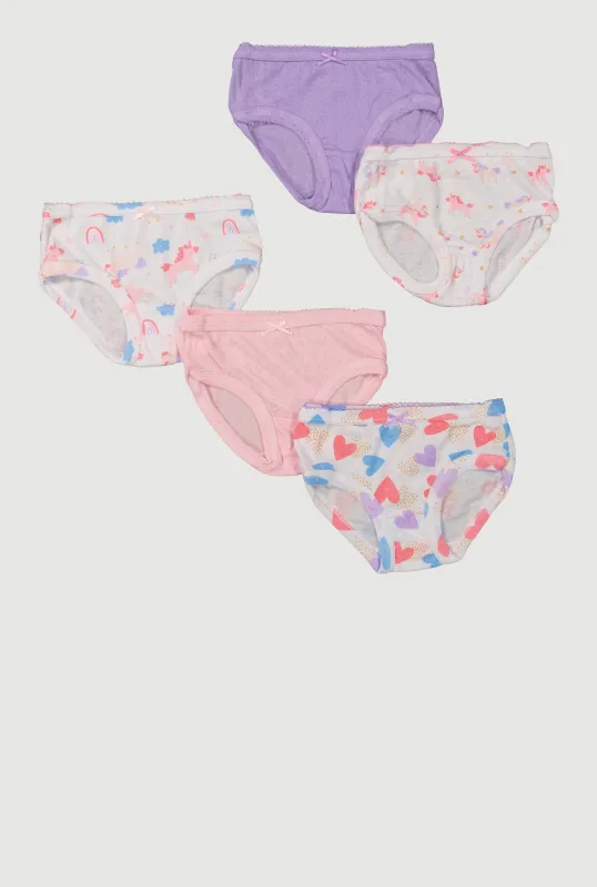 Girls Assorted Patterned Panties 5 Pack sold by Rainbow