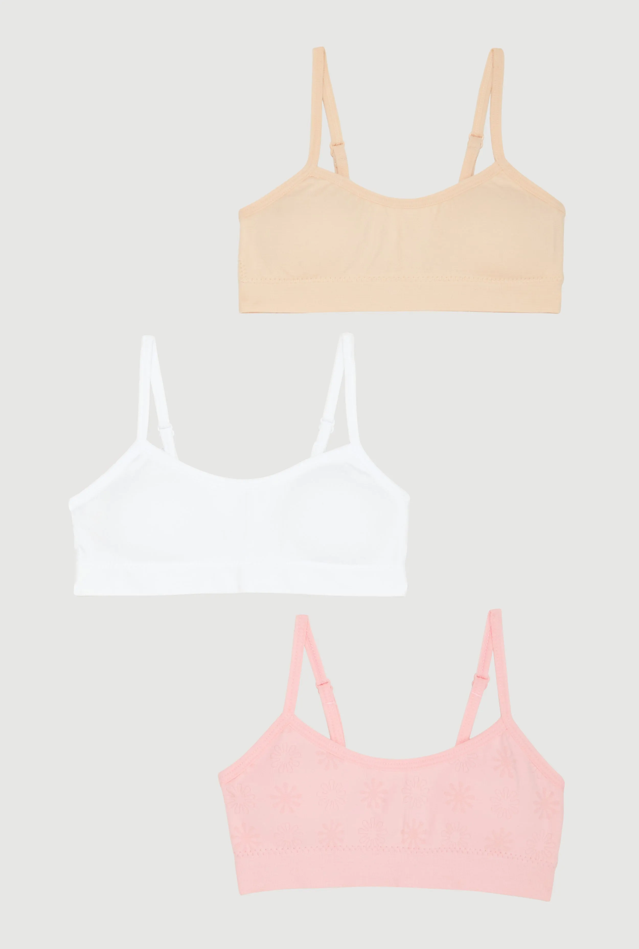 Girls Seamless Cami Bras 3 Pack with Removable Padding sold by Rainbow