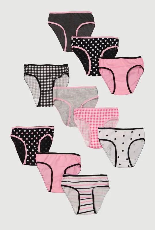 Little Girls Assorted Patterned Panties 10 Pack sold by Rainbow