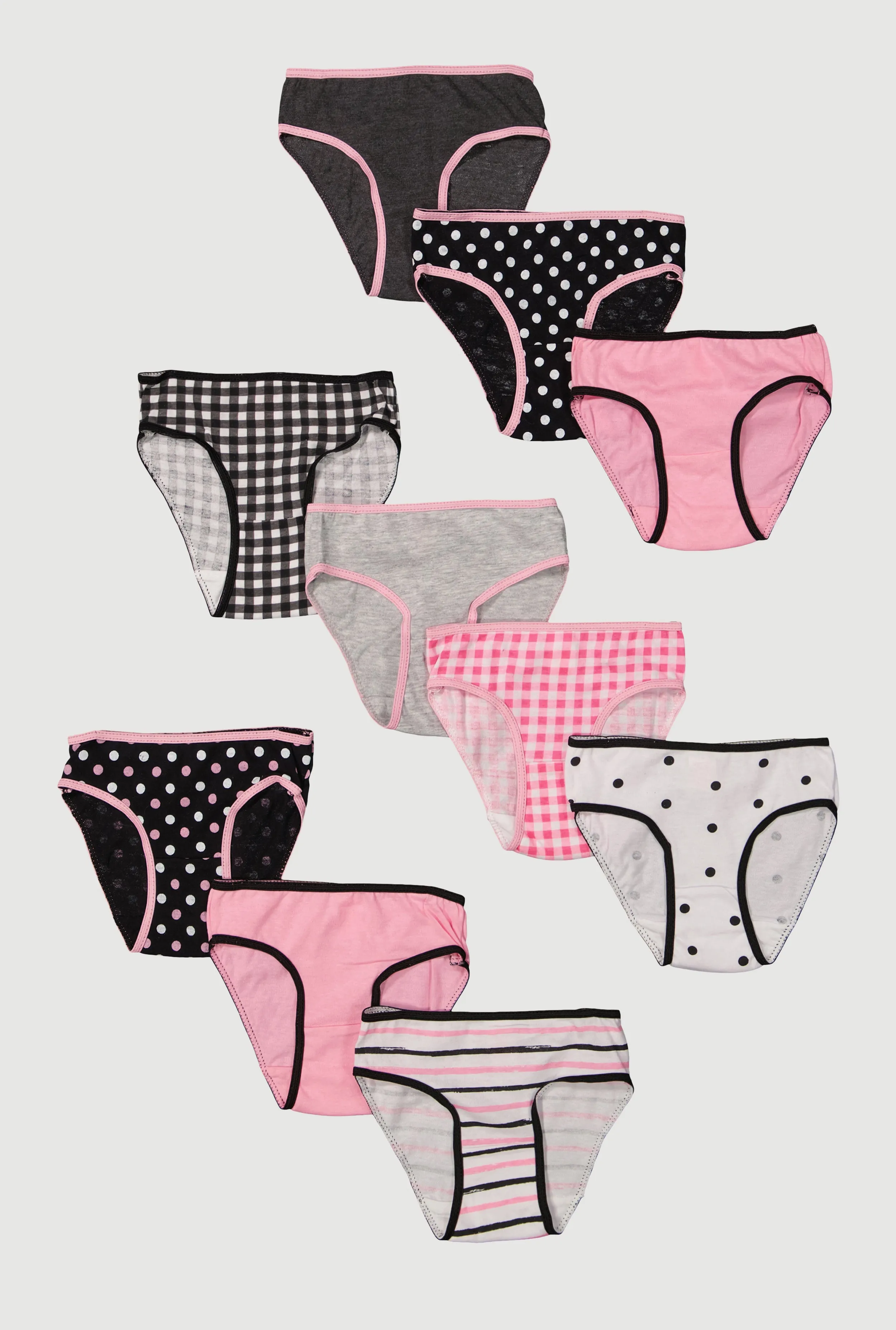 Little Girls Assorted Patterned Panties 10 Pack sold by Rainbow