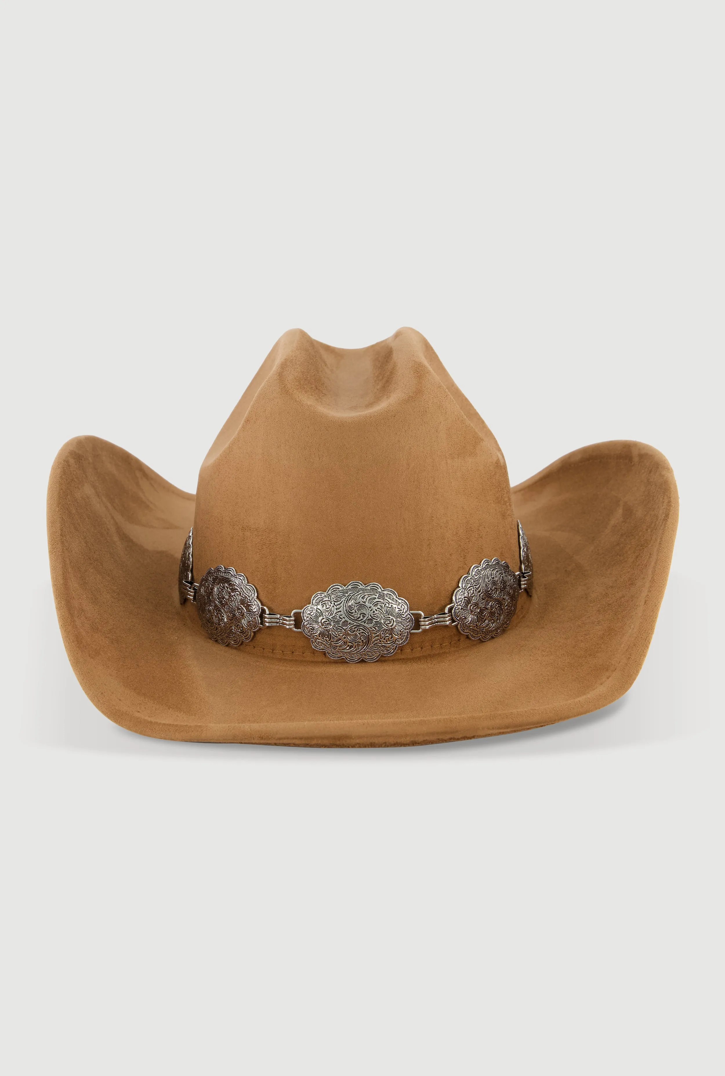 Concho Chain Detail Faux Suede Cowboy Hat sold by Rainbow product image thumbnail 5
