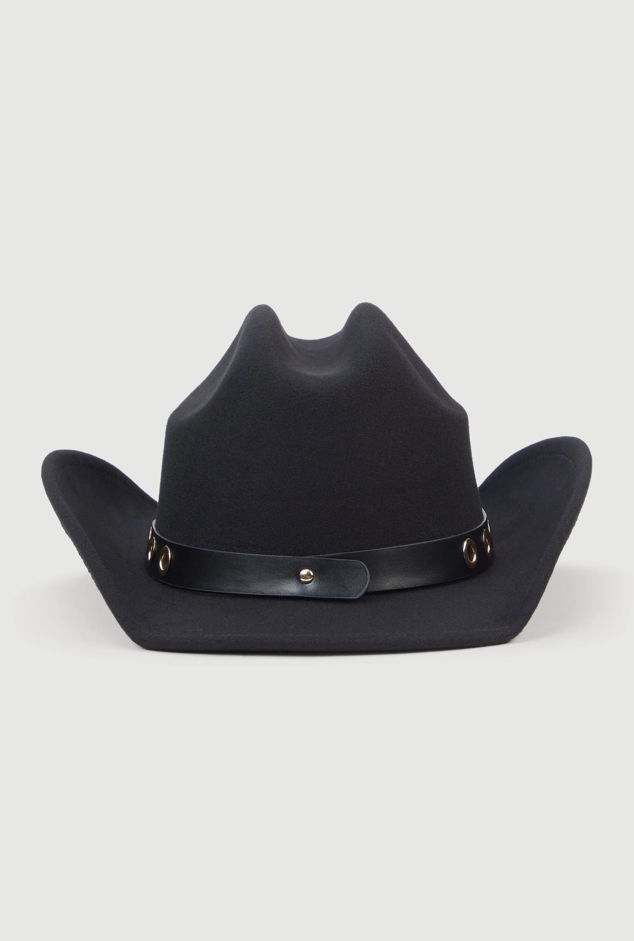 Grommet Belt Detail Brushed Felt Cowboy Hat sold by Rainbow product image thumbnail 5