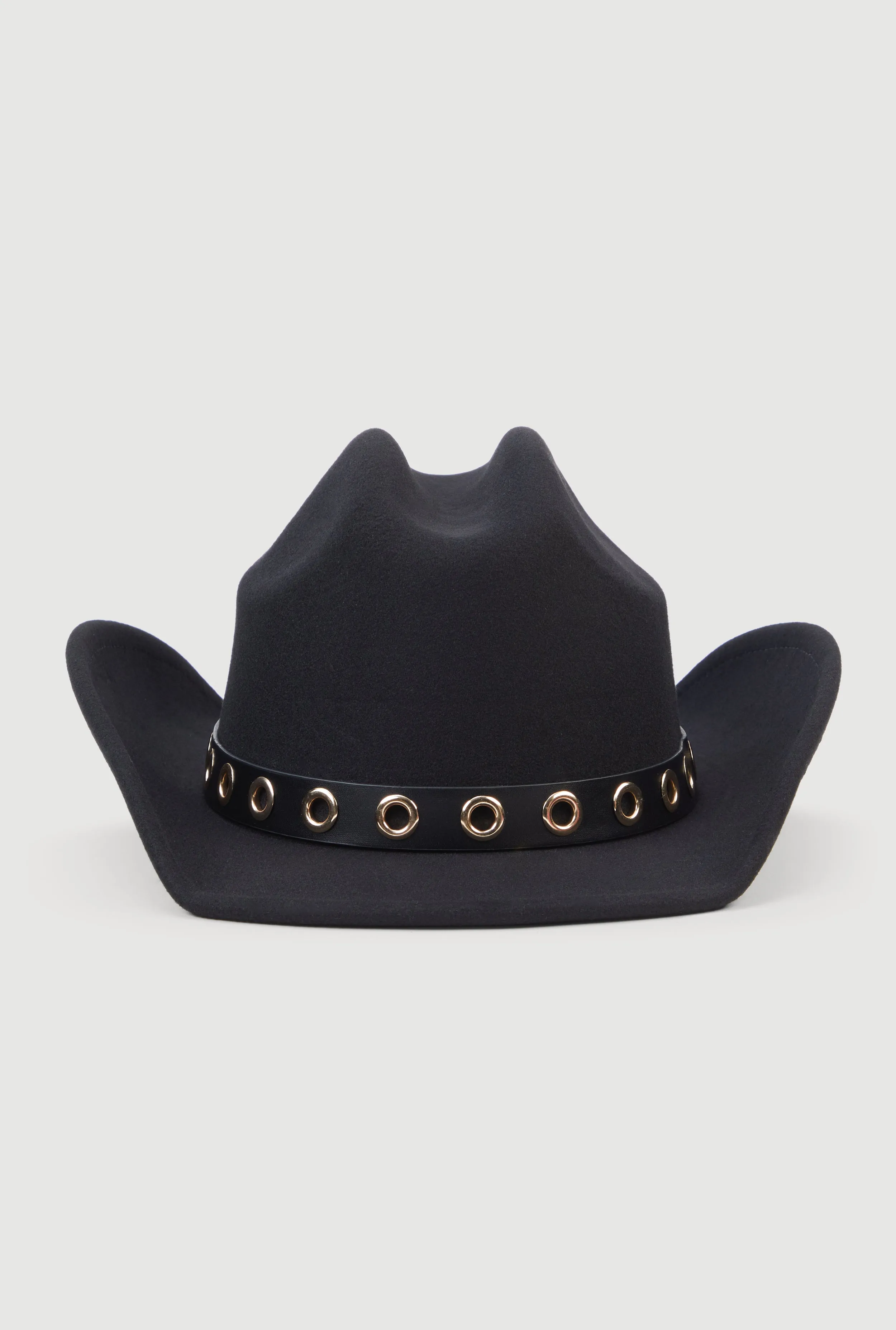 Grommet Belt Detail Brushed Felt Cowboy Hat sold by Rainbow product image thumbnail 3
