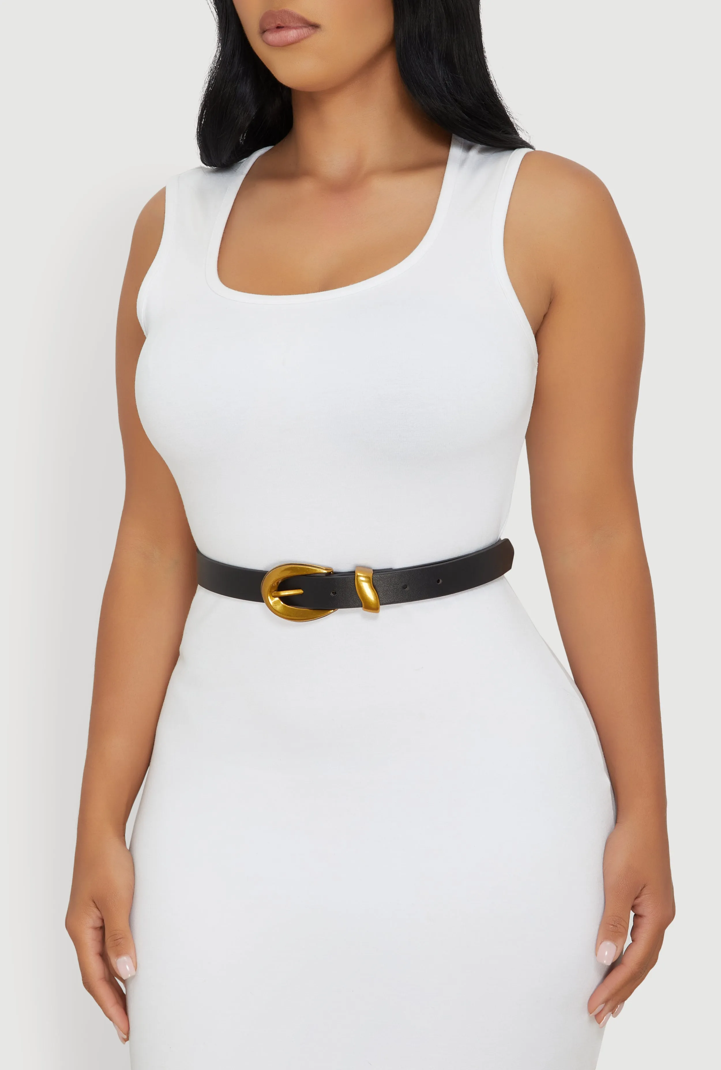 Stylish Metallic Buckle Faux Leather Belt sold by Rainbow product image thumbnail 2