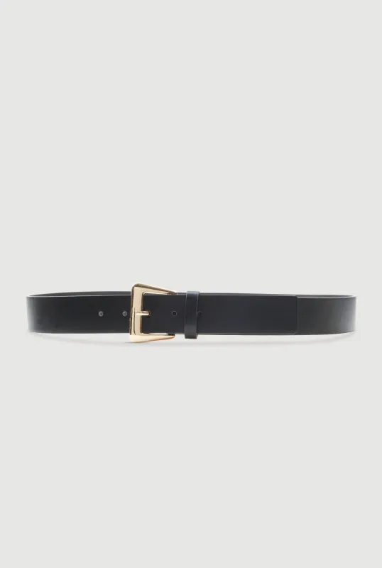 Plus Size Metallic Rectangular Buckle Faux Leather Belt sold by Rainbow