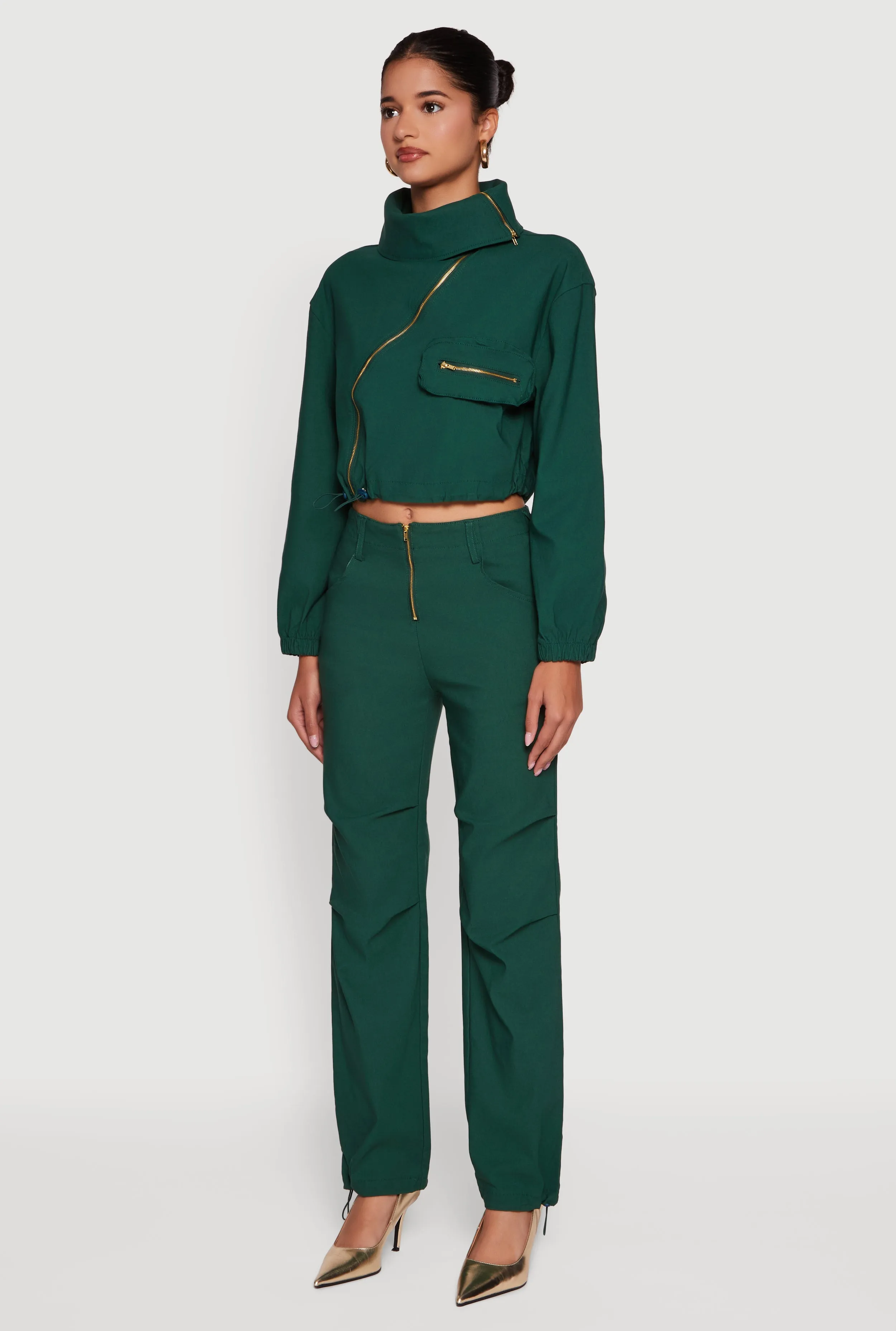 Asymmetrical Zip Front Utility Jacket sold by Rainbow product image thumbnail 5