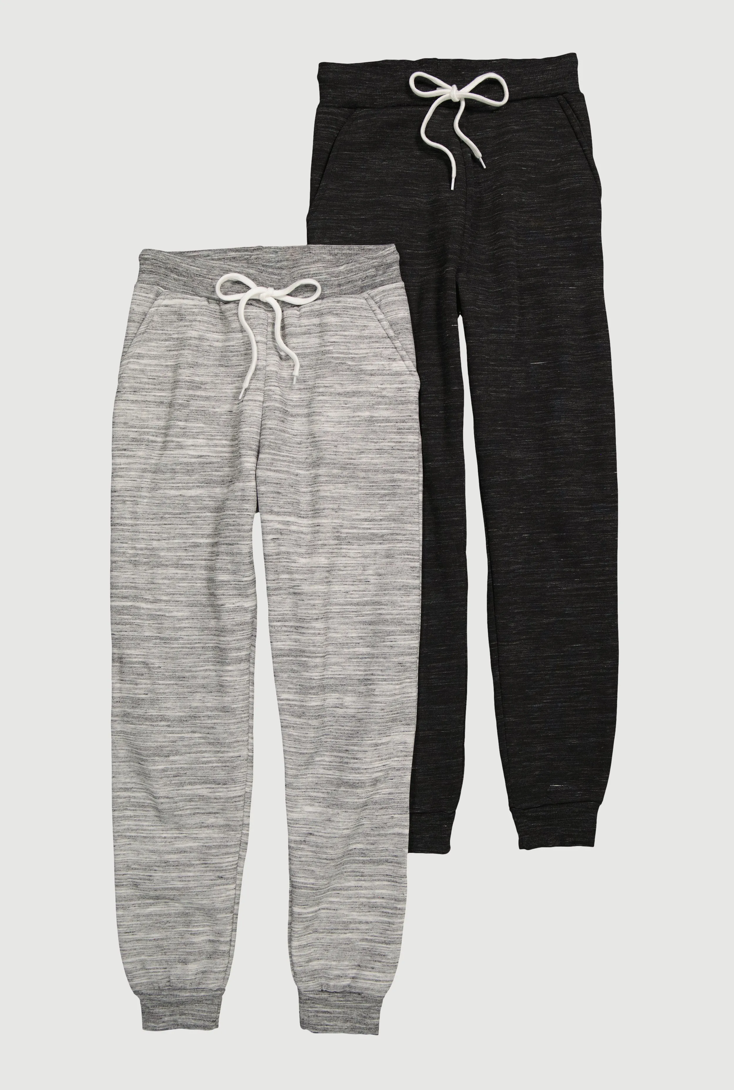 Marled Drawstring Waist Joggers 2 Pack sold by Rainbow