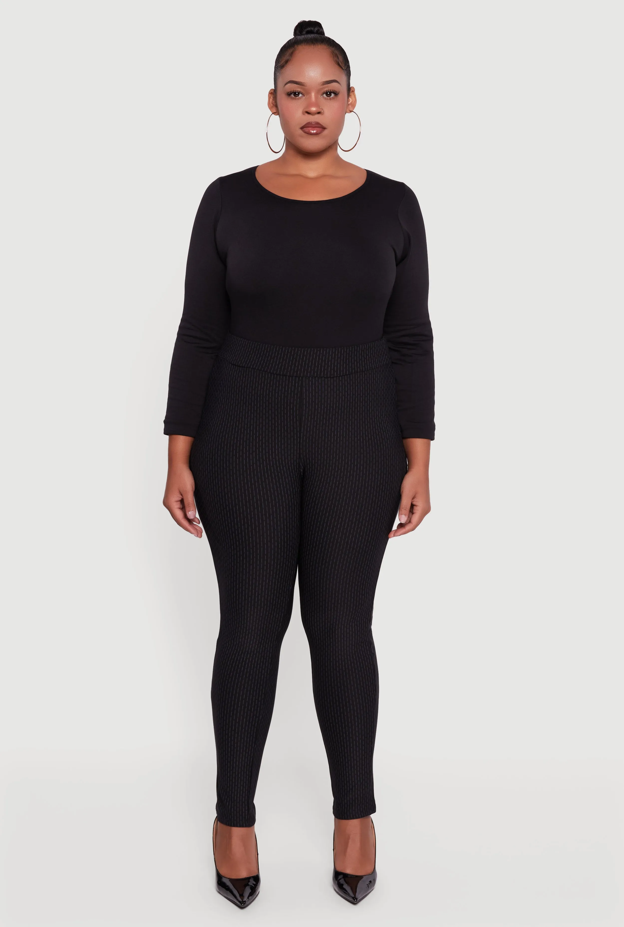 Plus Size High Waisted Scuba Skinny Dress Pants sold by Rainbow product image thumbnail 2