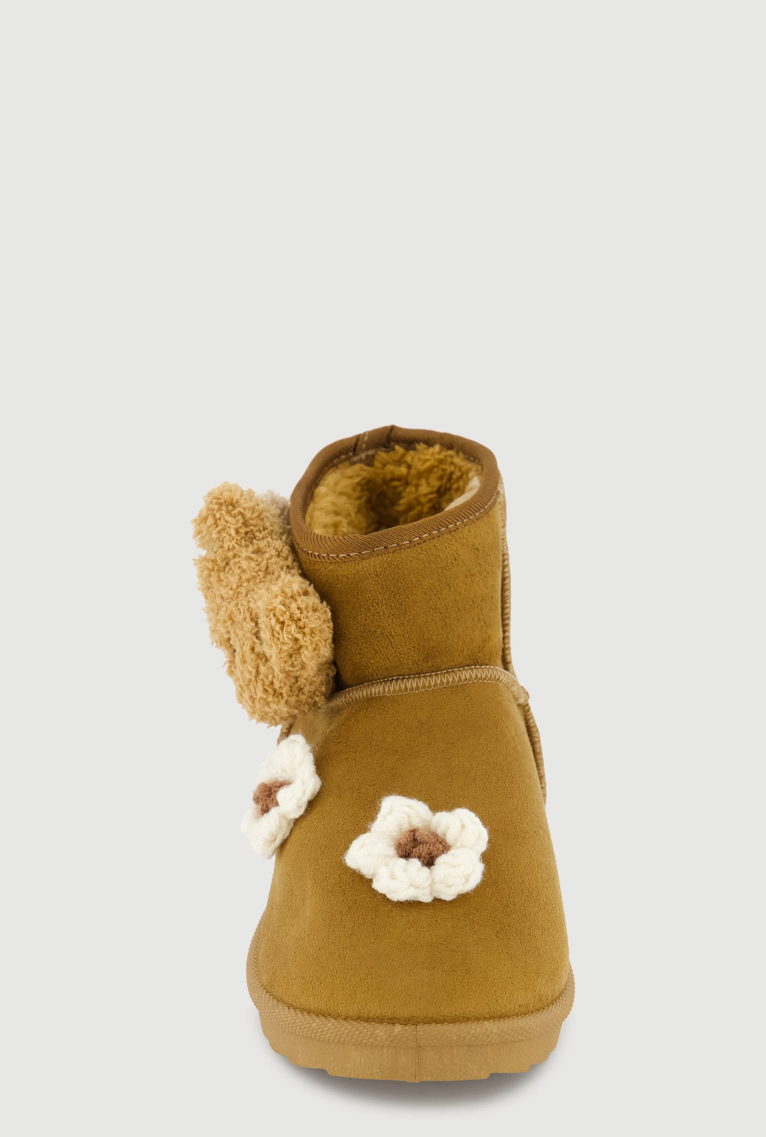 Girls Teddy Bear Detail Crochet Flower Booties sold by Rainbow product image thumbnail 2