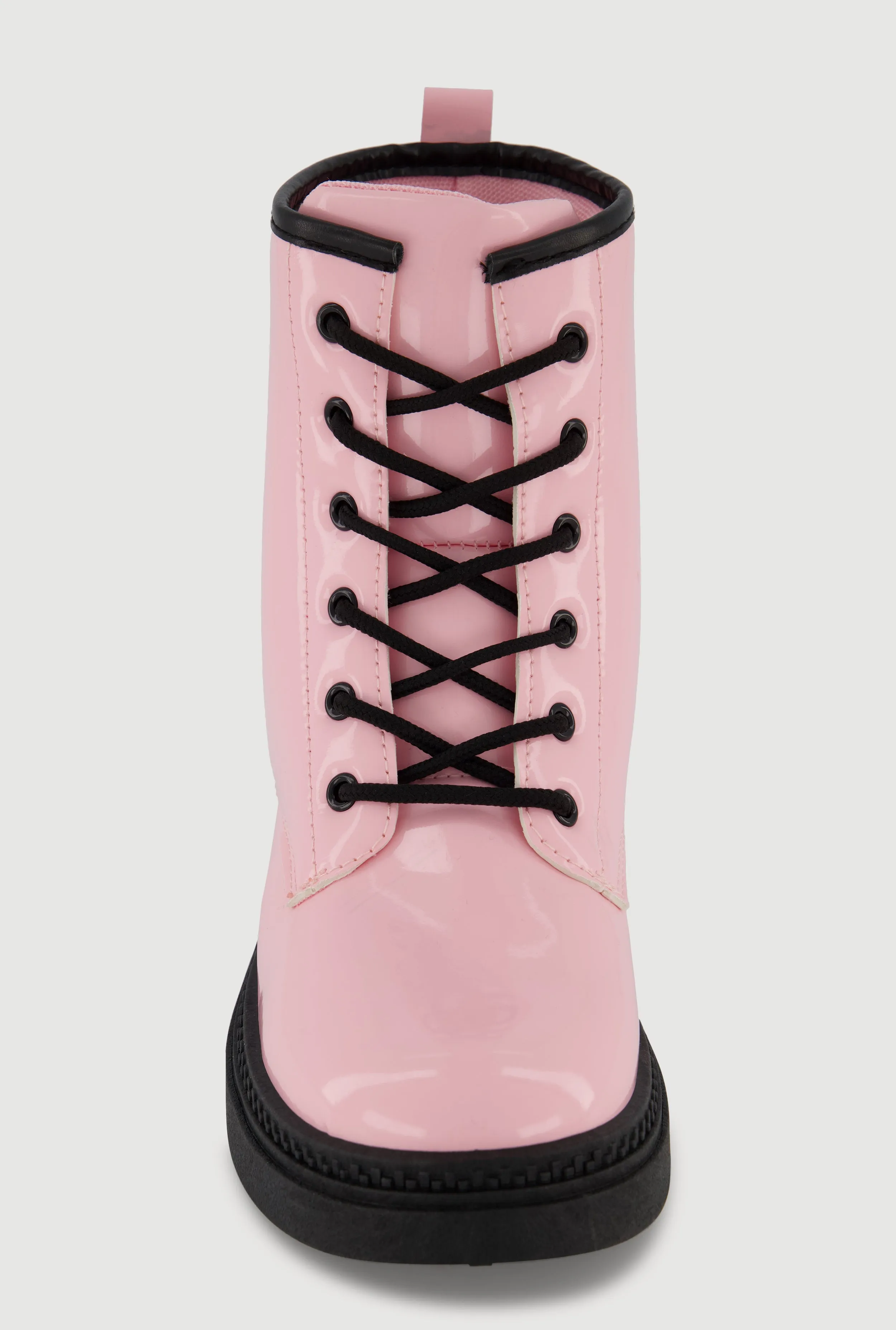 Girls Faux Patent Leather Lace Up Combat Boots sold by Rainbow product image thumbnail 2