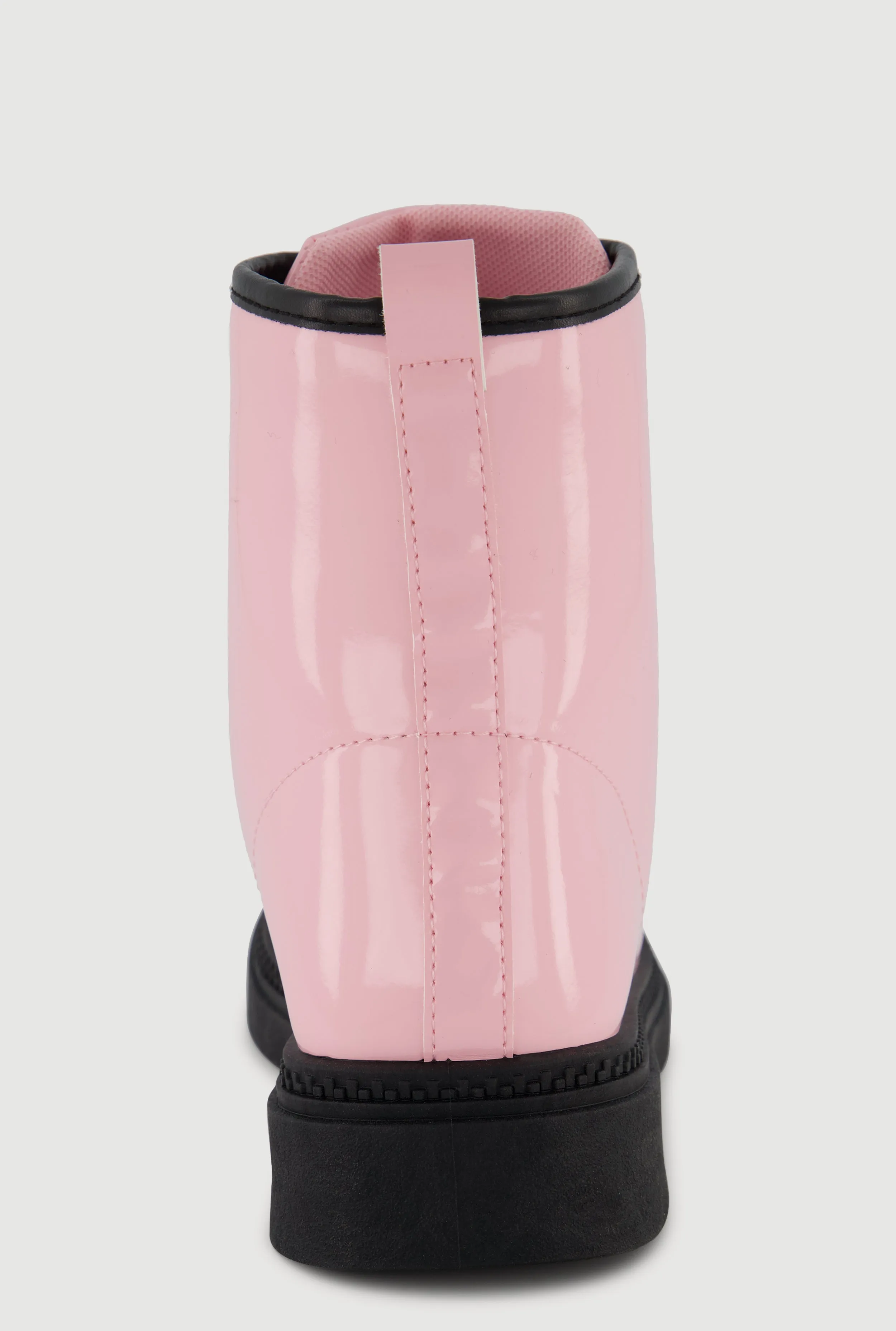 Girls Faux Patent Leather Lace Up Combat Boots sold by Rainbow product image thumbnail 3