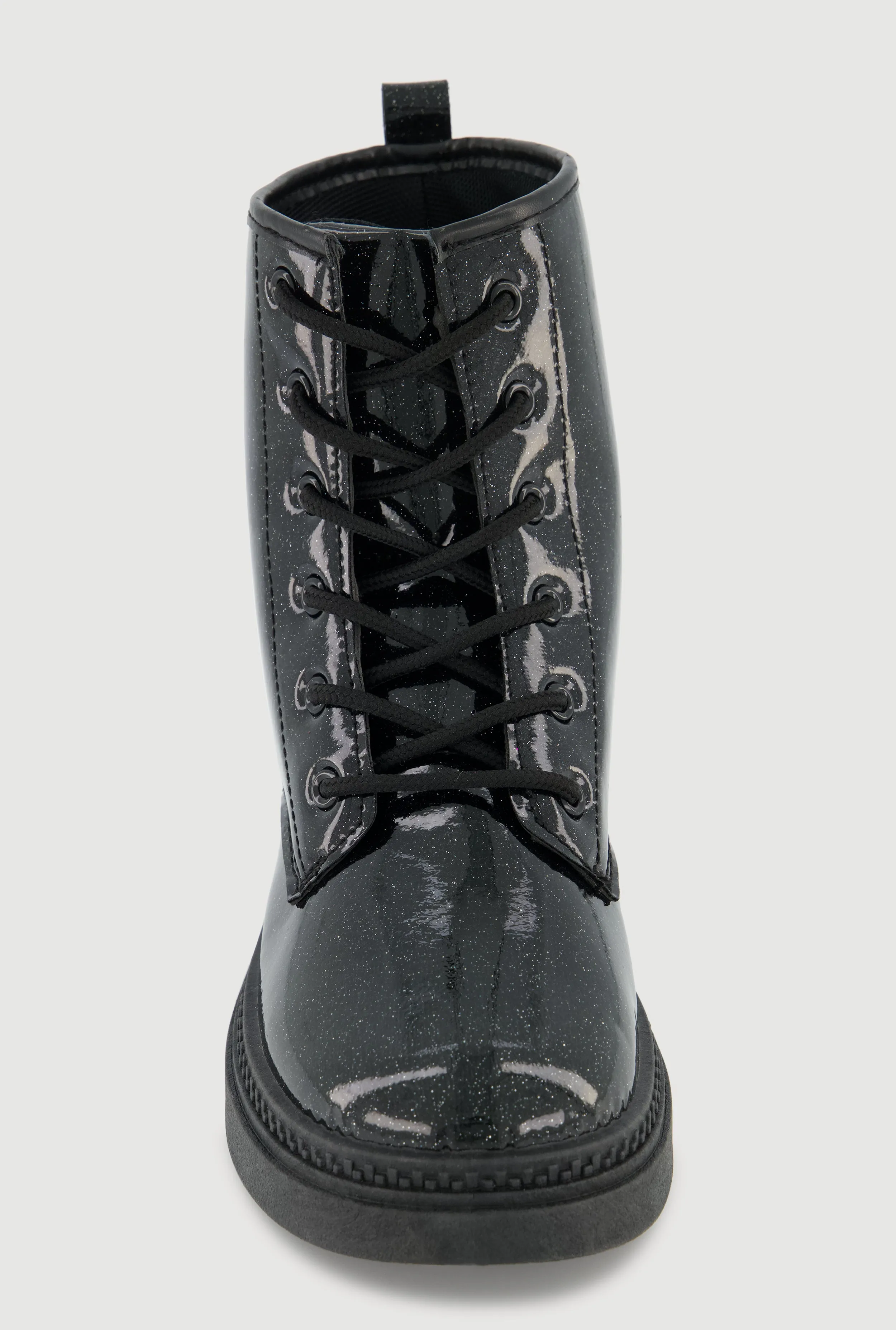 Girls Faux Patent Leather Lace Up Combat Boots sold by Rainbow product image thumbnail 2