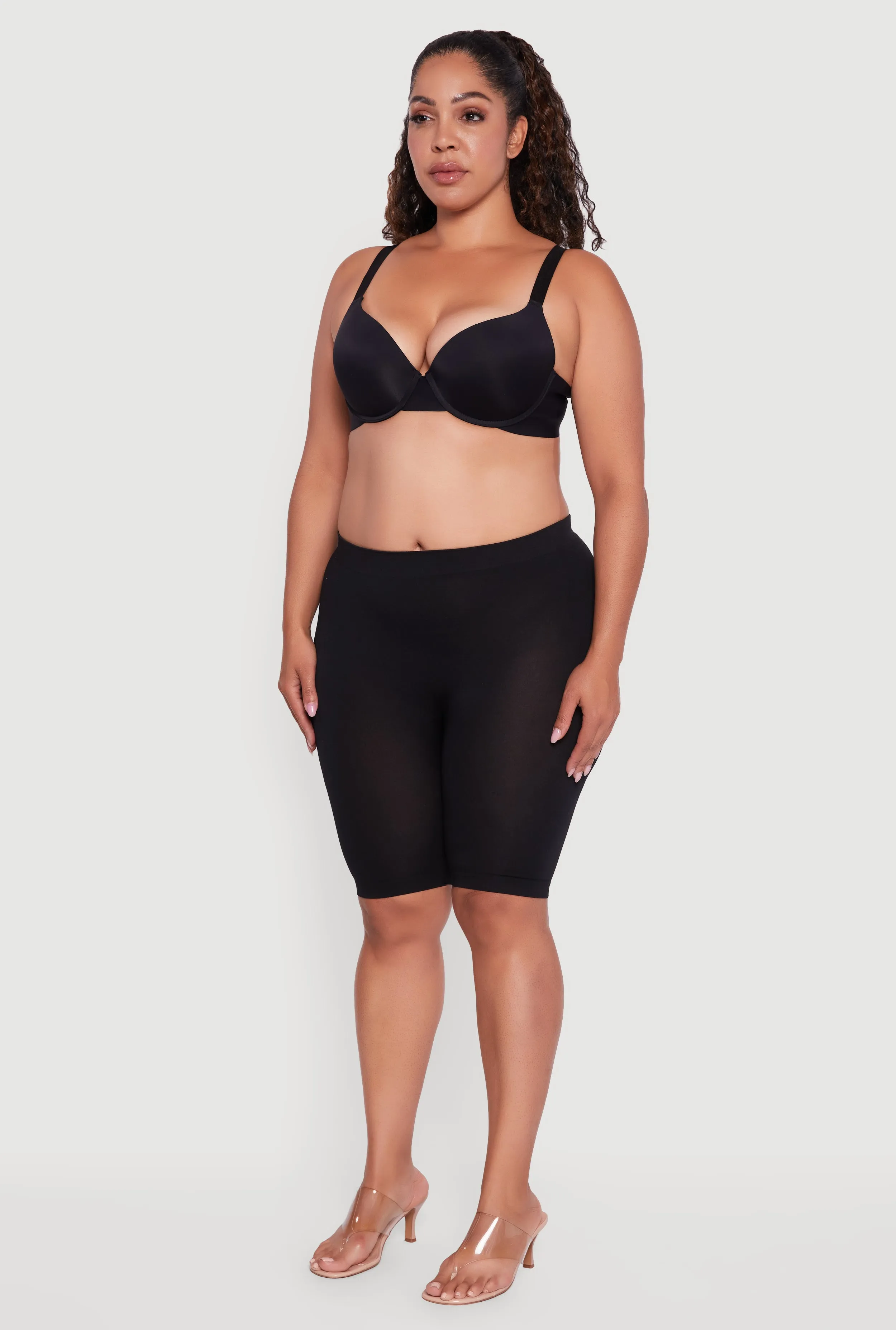 Plus Size Laser Cut Padded Push Up Plunge Bra sold by Rainbow product image thumbnail 5