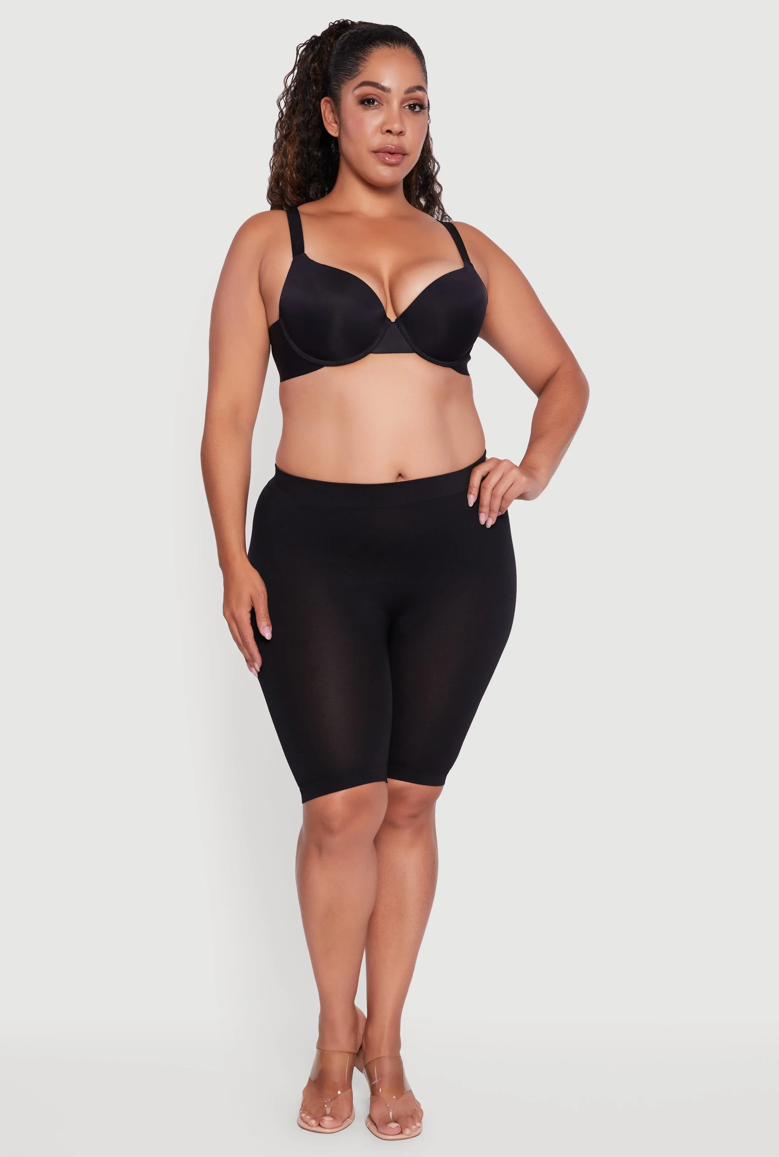 Plus Size Laser Cut Padded Push Up Plunge Bra sold by Rainbow product image thumbnail 2