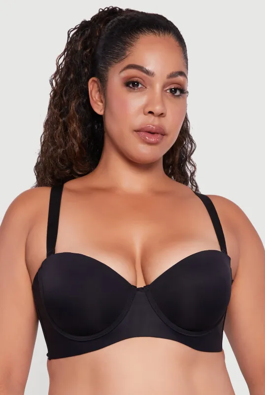 Plus Size Laser Cut Convertible Balconette Bra sold by Rainbow