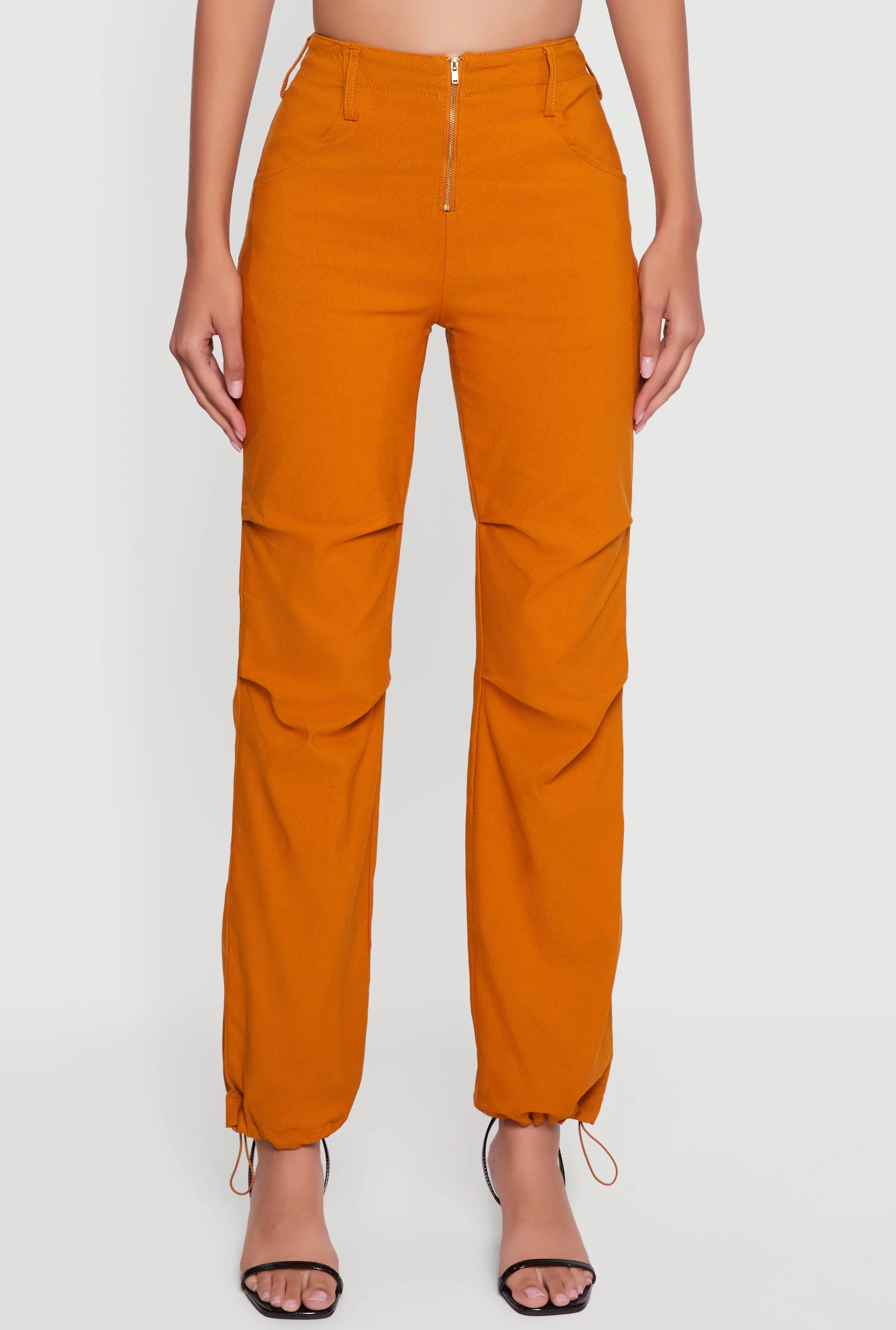 Mid Rise Zip Front Pants with Toggle Drawstring Hem sold by Rainbow product image thumbnail 3