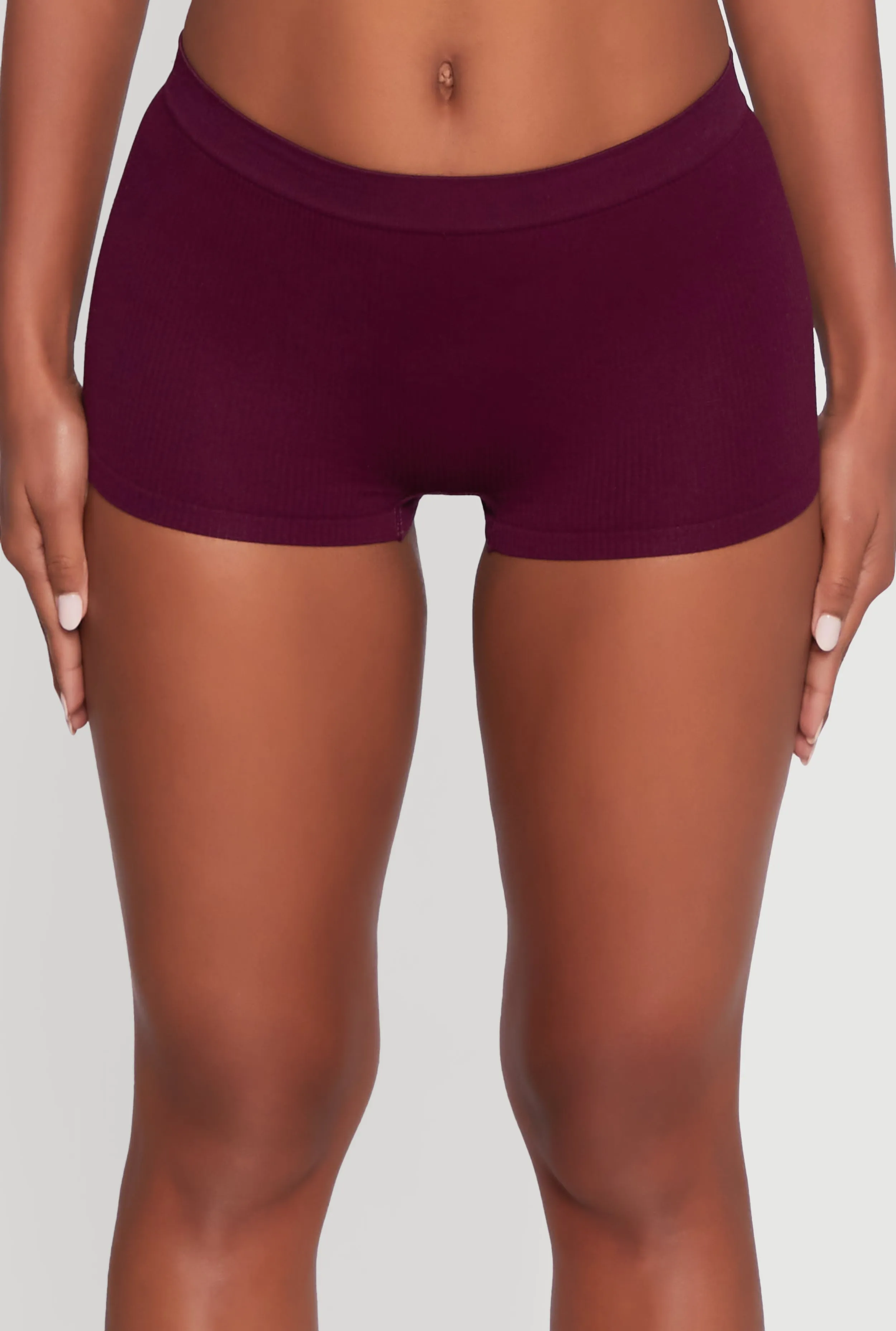 Seamless Ribbed Knit Comfort Boyshort Panty sold by Rainbow