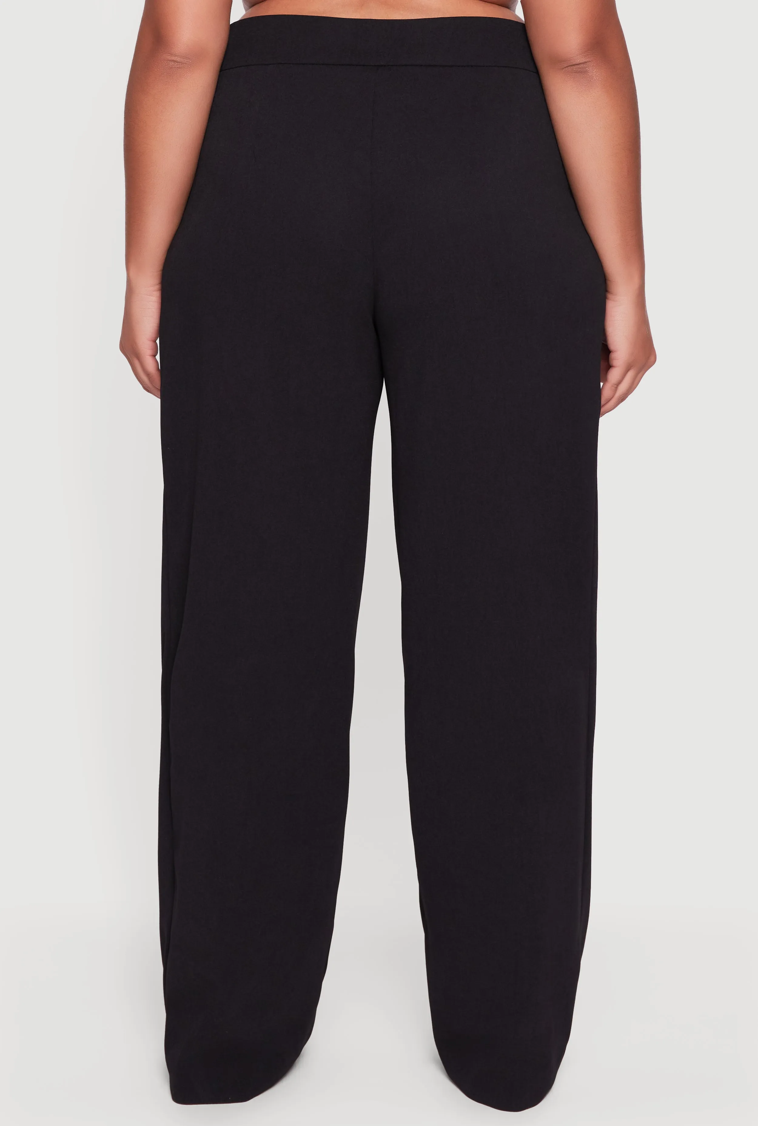 Plus Size Pleated High Waisted Wide Leg Dress Pants sold by Rainbow product image thumbnail 5