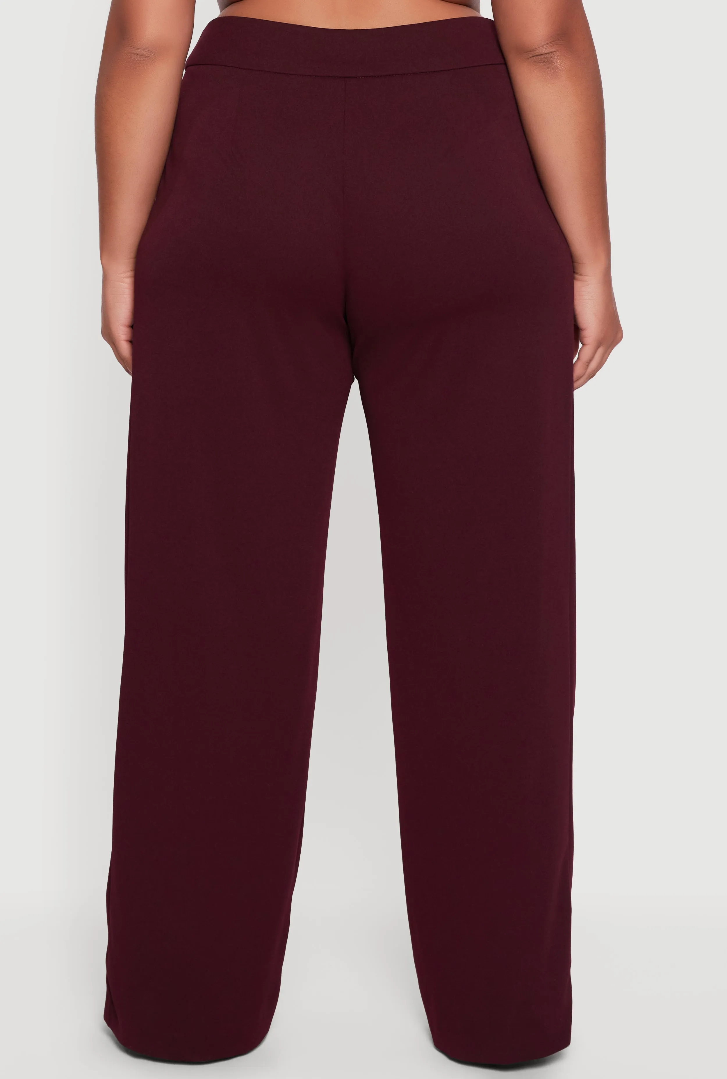 Plus Size Pleated High Waisted Wide Leg Dress Pants sold by Rainbow product image thumbnail 5