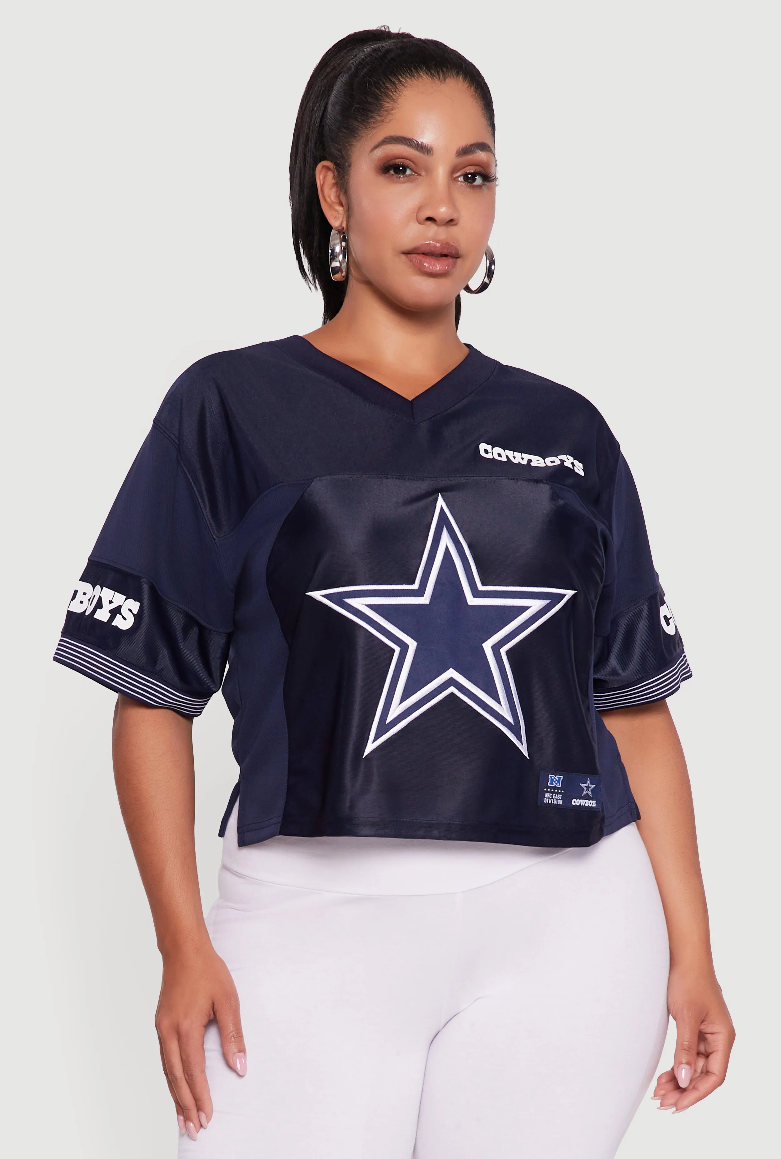 Plus Size NFL Cowboys Cropped Jersey sold by Rainbow product image thumbnail 2