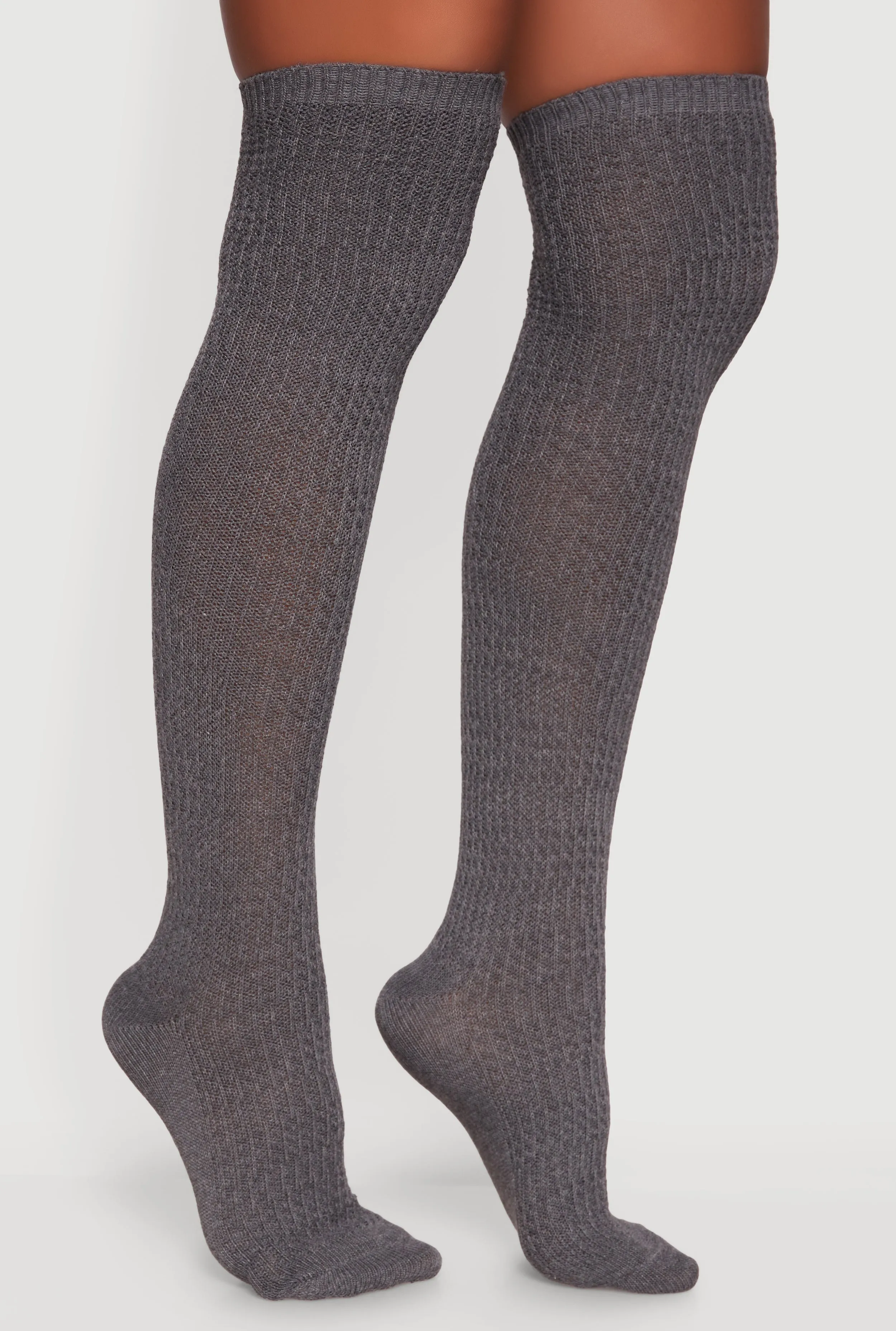 Rib Knit Over the Knee Socks Size 9-11 sold by Rainbow