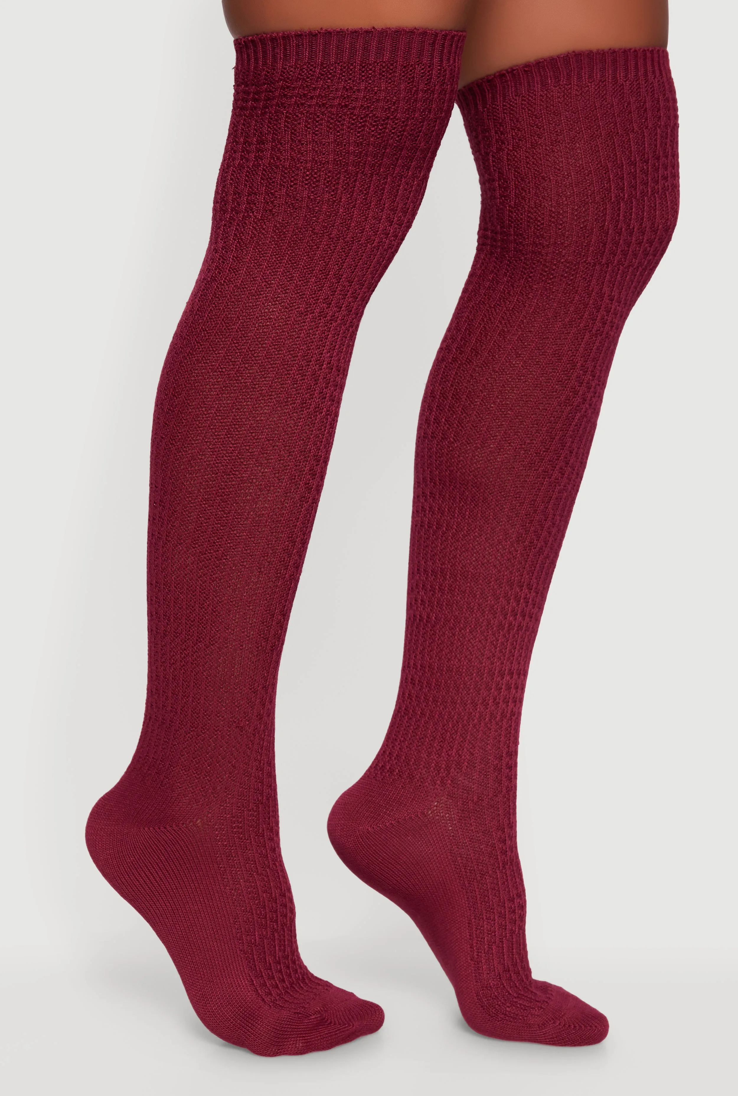 Rib Knit Over the Knee Socks Size 9-11 sold by Rainbow